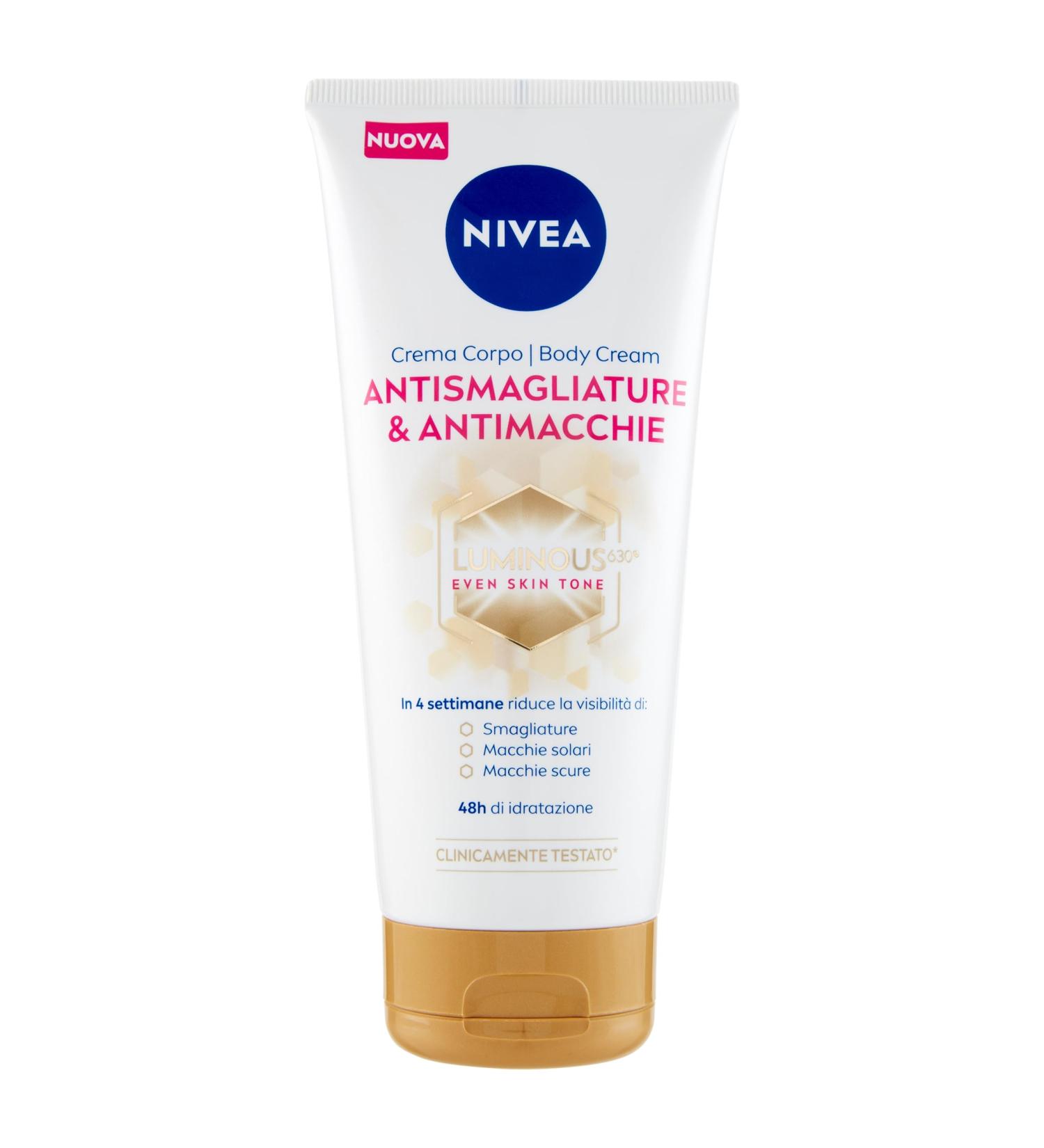 NIVEA NIVEA Luminous630 Anti-Stretch Marks & Anti-Spot Body Cream 200 ml Stretch Mark Sunspot & Dark Spot Cream 48-Hour Moisturising and Anti-Spot Cream for More Even Skin