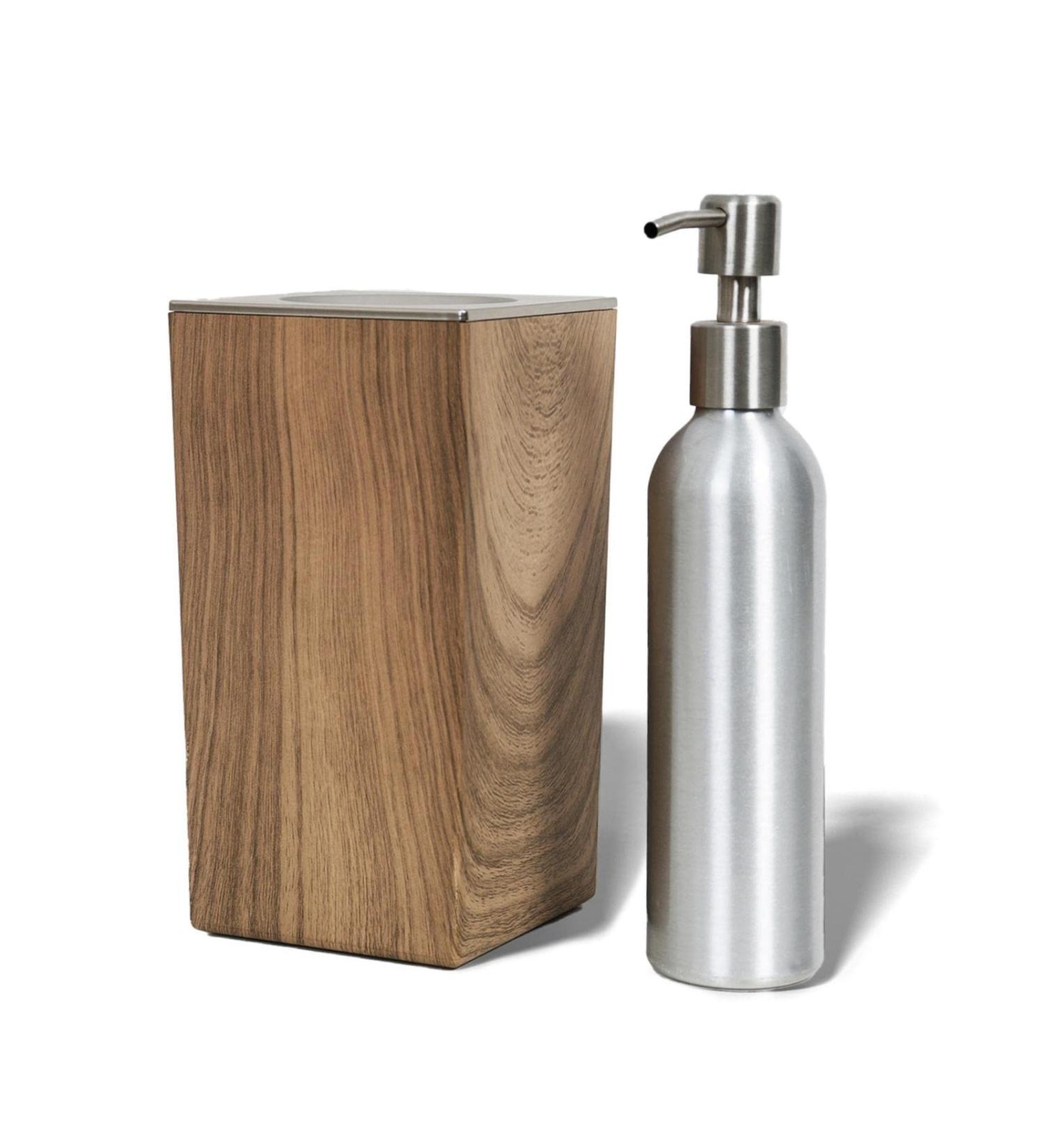 Dermalogic Massage Oil Warmer with Aluminum Pump Set for Pro Spa, Home Use - Light Wood - Buy Online on GoSupps.com