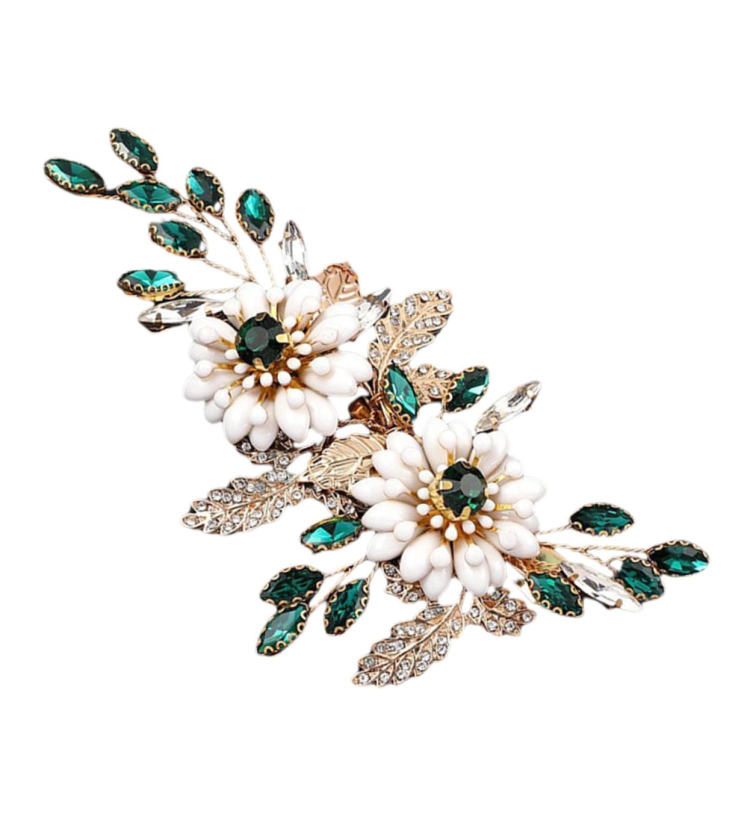 DOITOOL Hair Clips Decoration Wedding Hair Clips Hair Clip for Thin Hair Bun Hair Flower Comb Girls Hair Clips Bridal Hairpins Metal Hairpin Tiara Baroque Gold Bride - Buy Online on GoSupps.com