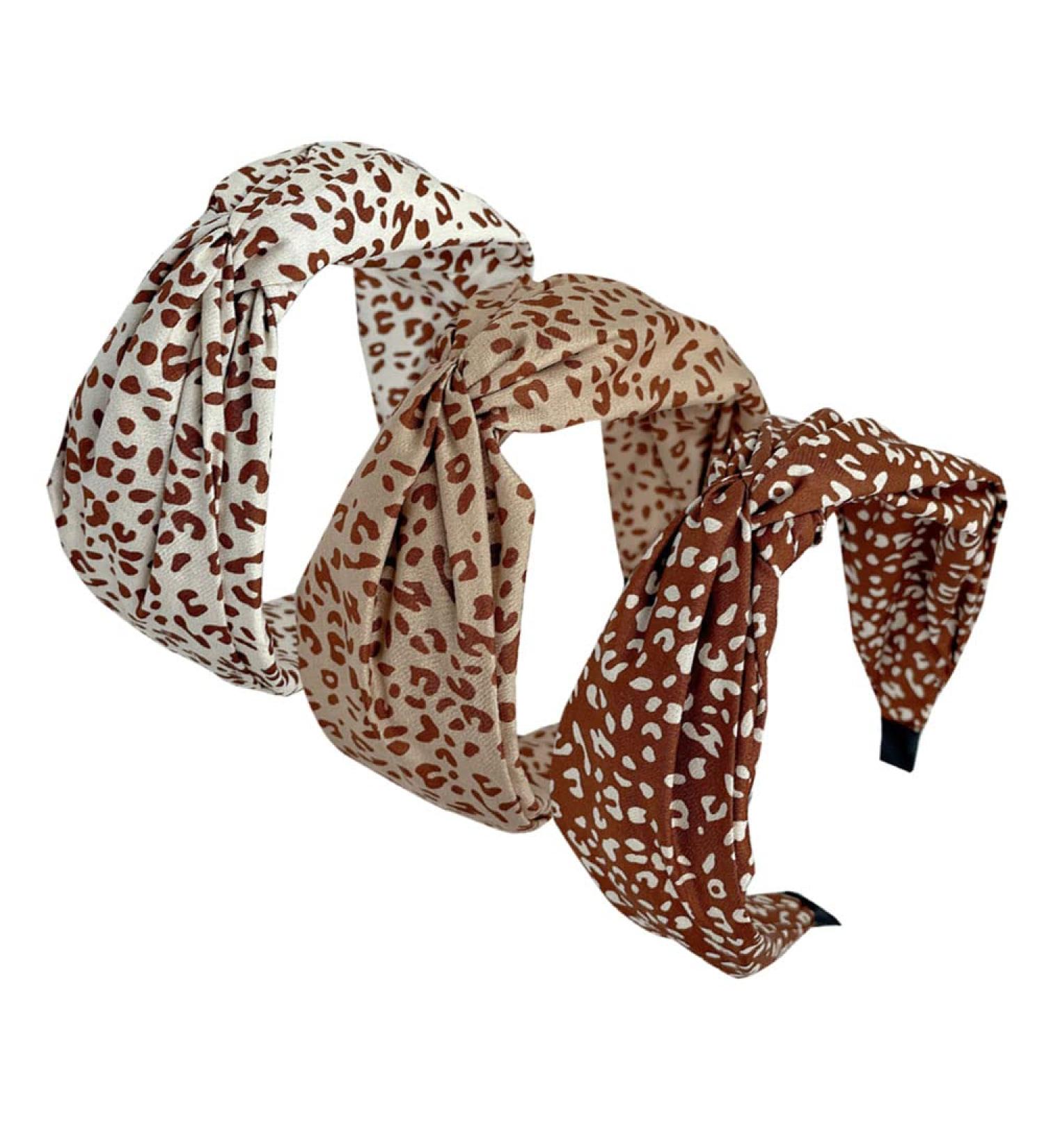 Wide Headband for Women Fabric Hair Band Alice Band Elastic ladies headbands Hair Accessories for Women and Girl (WidCoLeaopard) - Buy Online on GoSupps.com