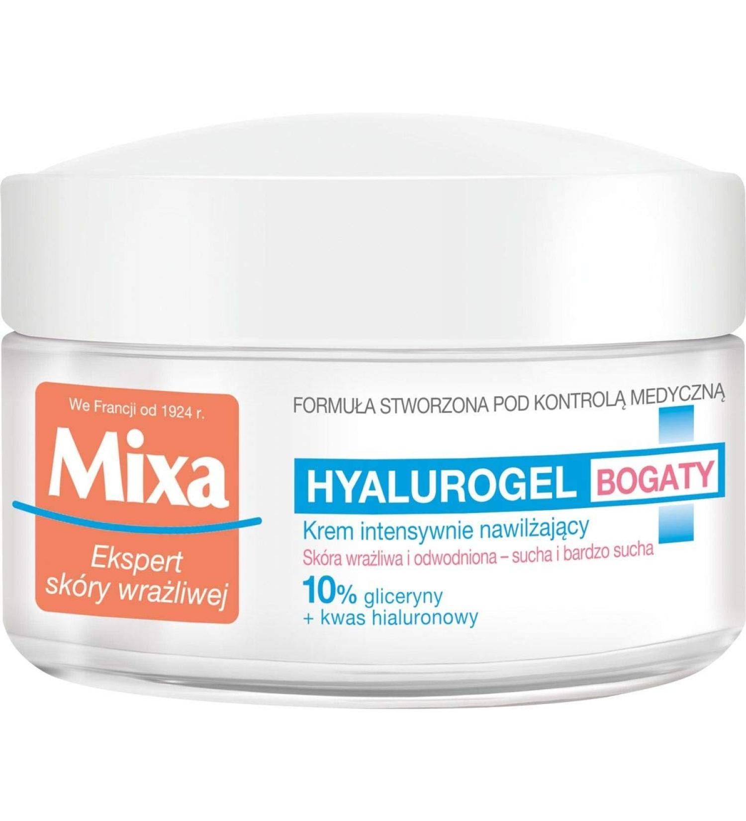 MIXA Hyalurogel Rich MOISTURISING iv Cream sensitive skin dehydrated 50ml - Buy Online on GoSupps.com