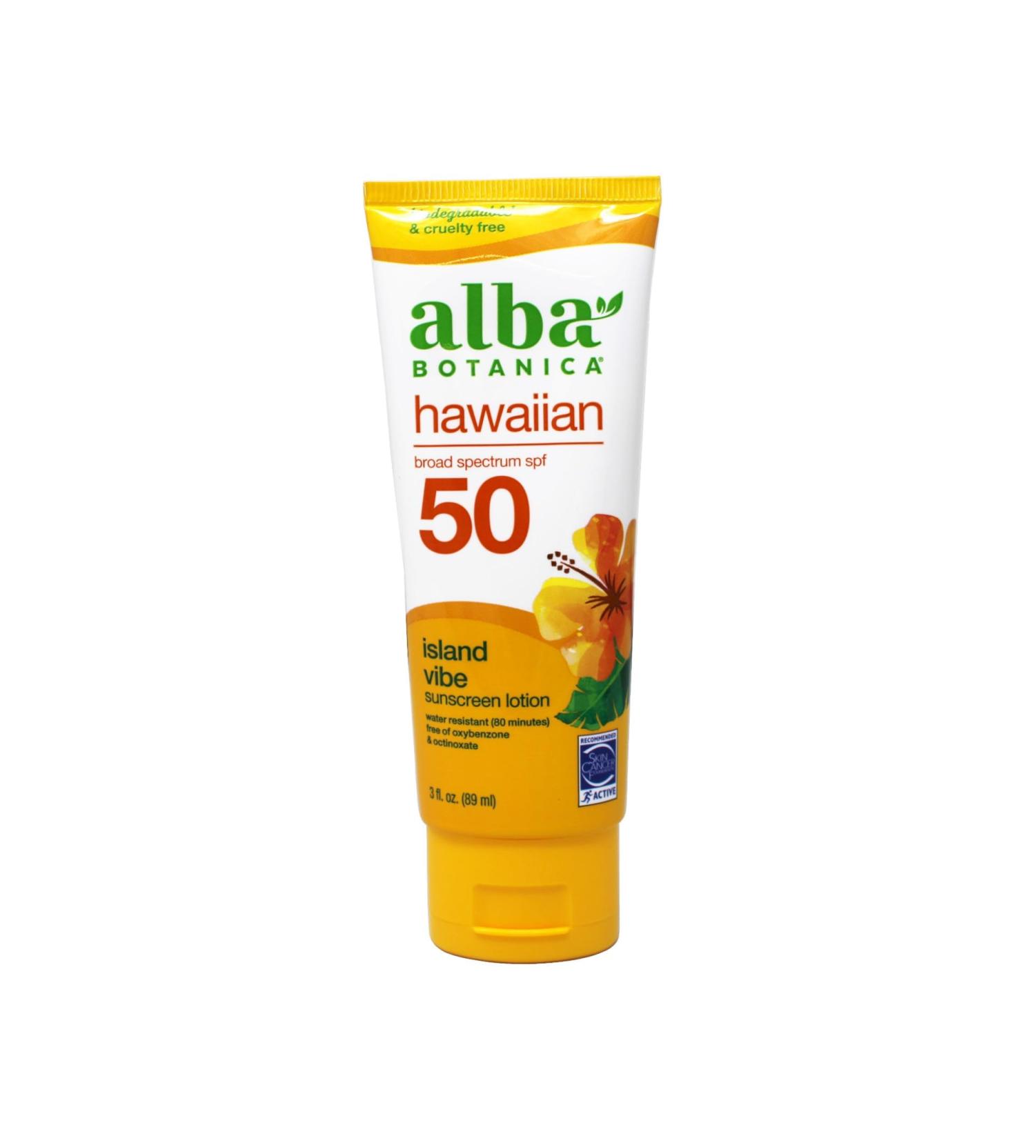 Alba Botanica Hawaiian Green Tea Sunscreen SPF 50 3 Ounce (Pack of 10)