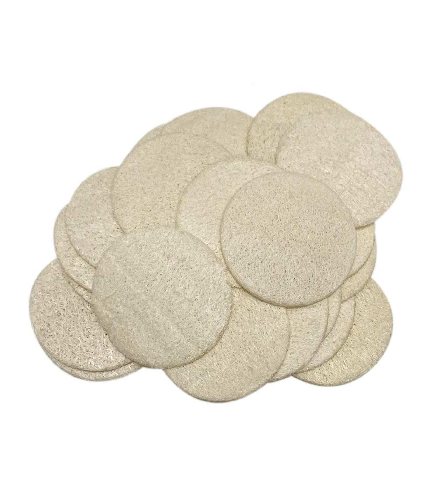 Natural Facial Loofah Cleansing Pads - Exfoliating Skin Scrub - 18 Pack - Buy Online on GoSupps.com