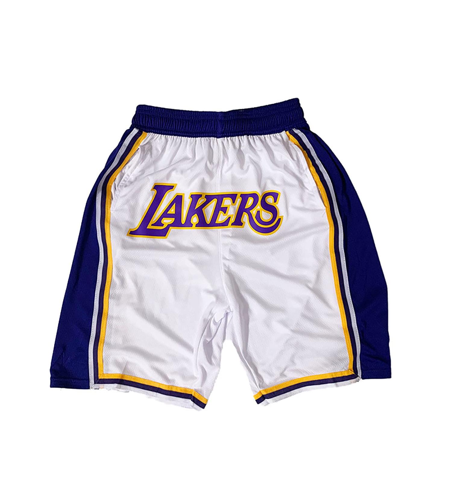 Basketball Shorts Pants | Breathable Retro Mesh with Pockets | White Large - Buy Online on GoSupps.com