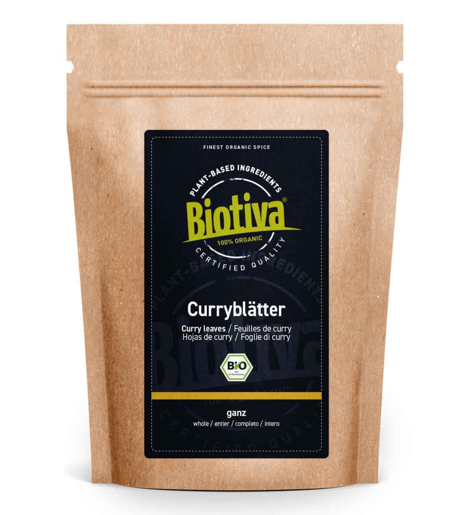 Biotiva Organic Curry Leaves 250g - Premium Seasoning for Food - Certified in Germany - International Shipping Available - Buy Online on GoSupps.com