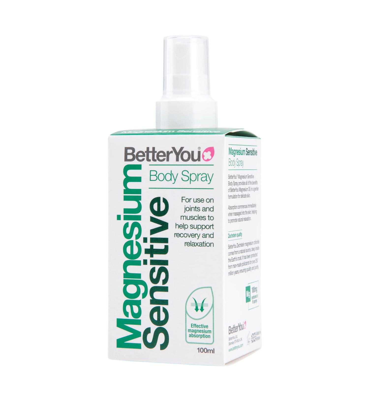 Better You Magnesium Oil Sensitive 100ml - Natural Relief for Sensitive Skin - Buy Online on GoSupps.com
