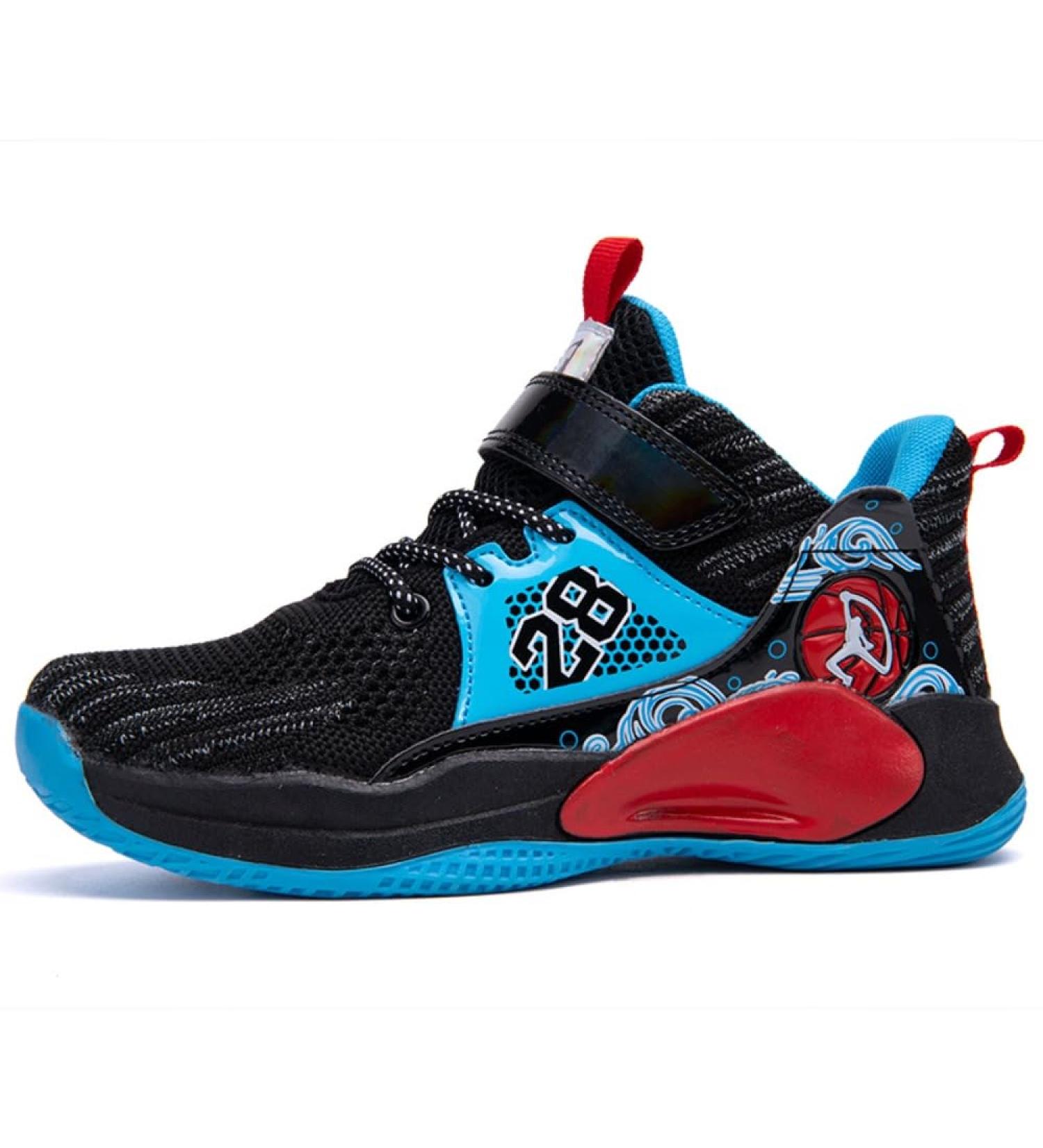 Adoff Basketball Shoes for Children | Casual Board & Sports Shoes | EU Size 35 - Black/Blue - Buy Online on GoSupps.com