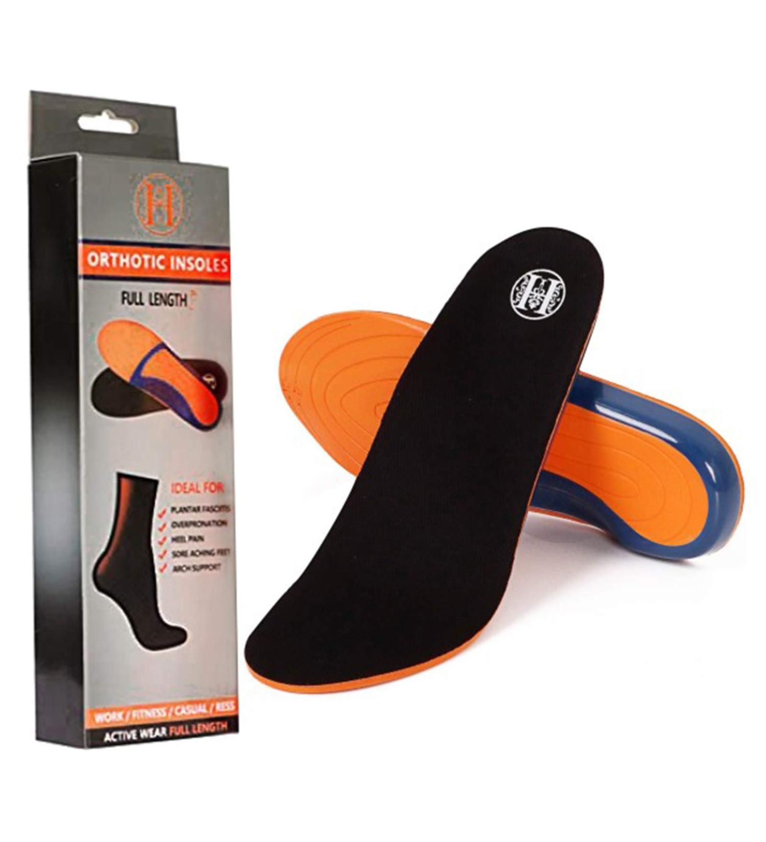 Memory Foam Shoe Insoles for Men - Relieve Flat Feet & Heel Pain Anti-Fatigue Arch Support for Work Boots & Hiking Shoes (US Size 9-10 - Buy Online on GoSupps.com
