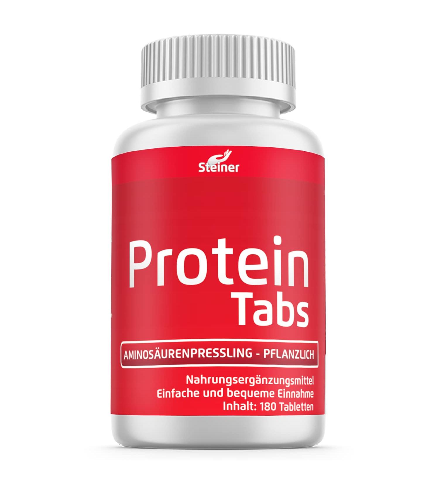 Buy Vegan Protein Tabs - 180 Lupin Protein Tablets | 8 Essential Amino Acids | Paleo Keto Atkins Friendly | Made in Germany - Buy Online on GoSupps.com