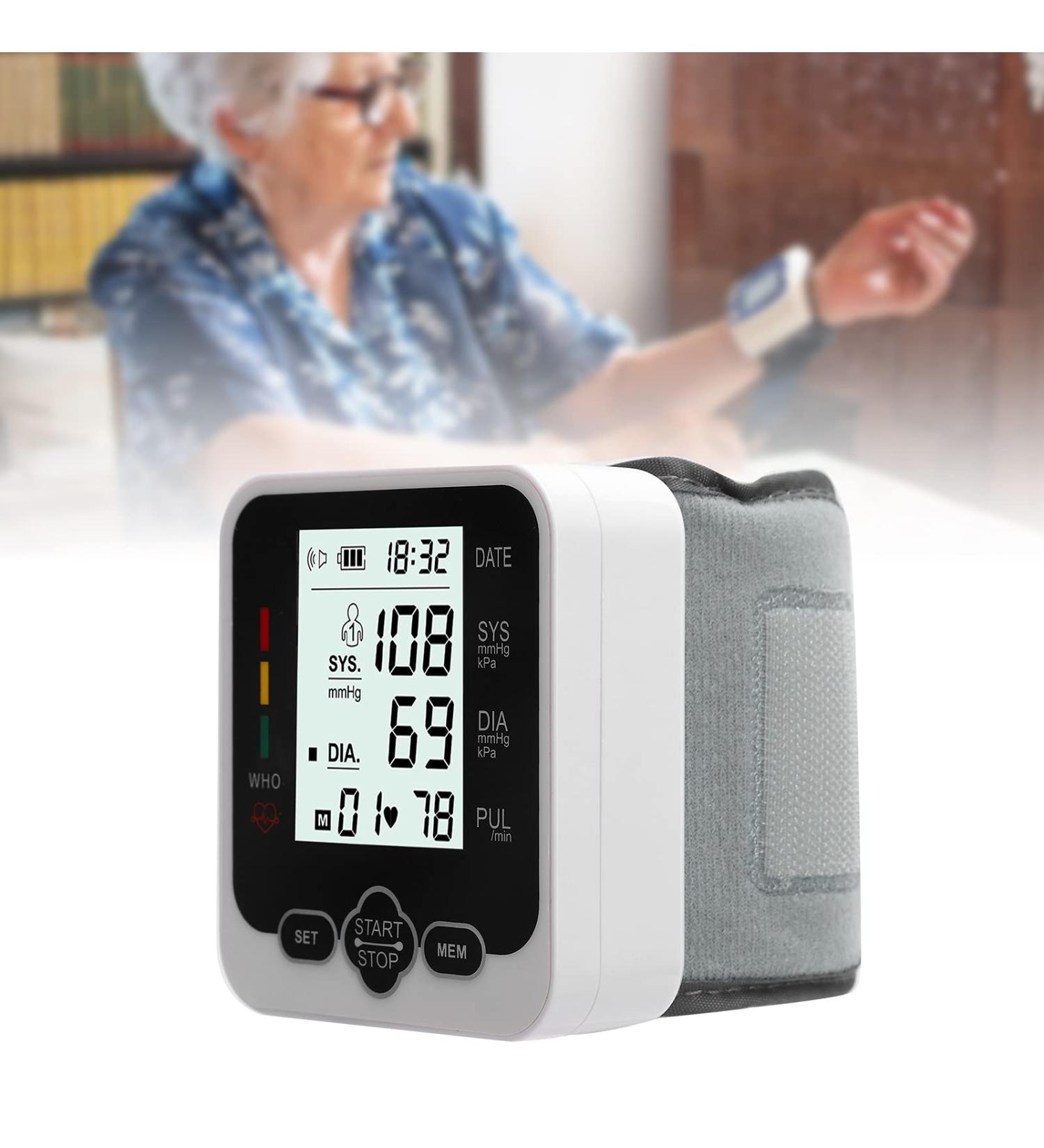Automatic Voice Broadcast Wrist Blood Pressure Monitor with Storage Box - LCD Screen Blood Pressure Detector for Home Use - Buy Online on GoSupps.com