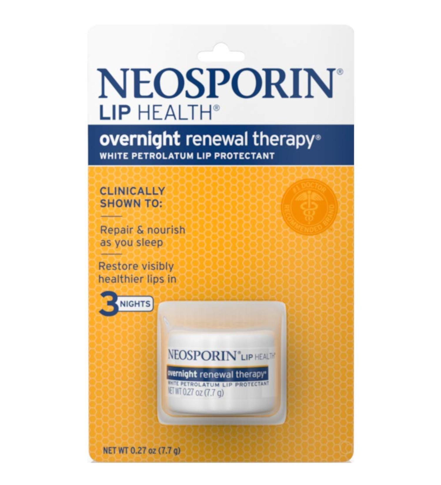Neosporin Lip Health Overnight Renewal Therapy 0.27 oz (Pack of 12)