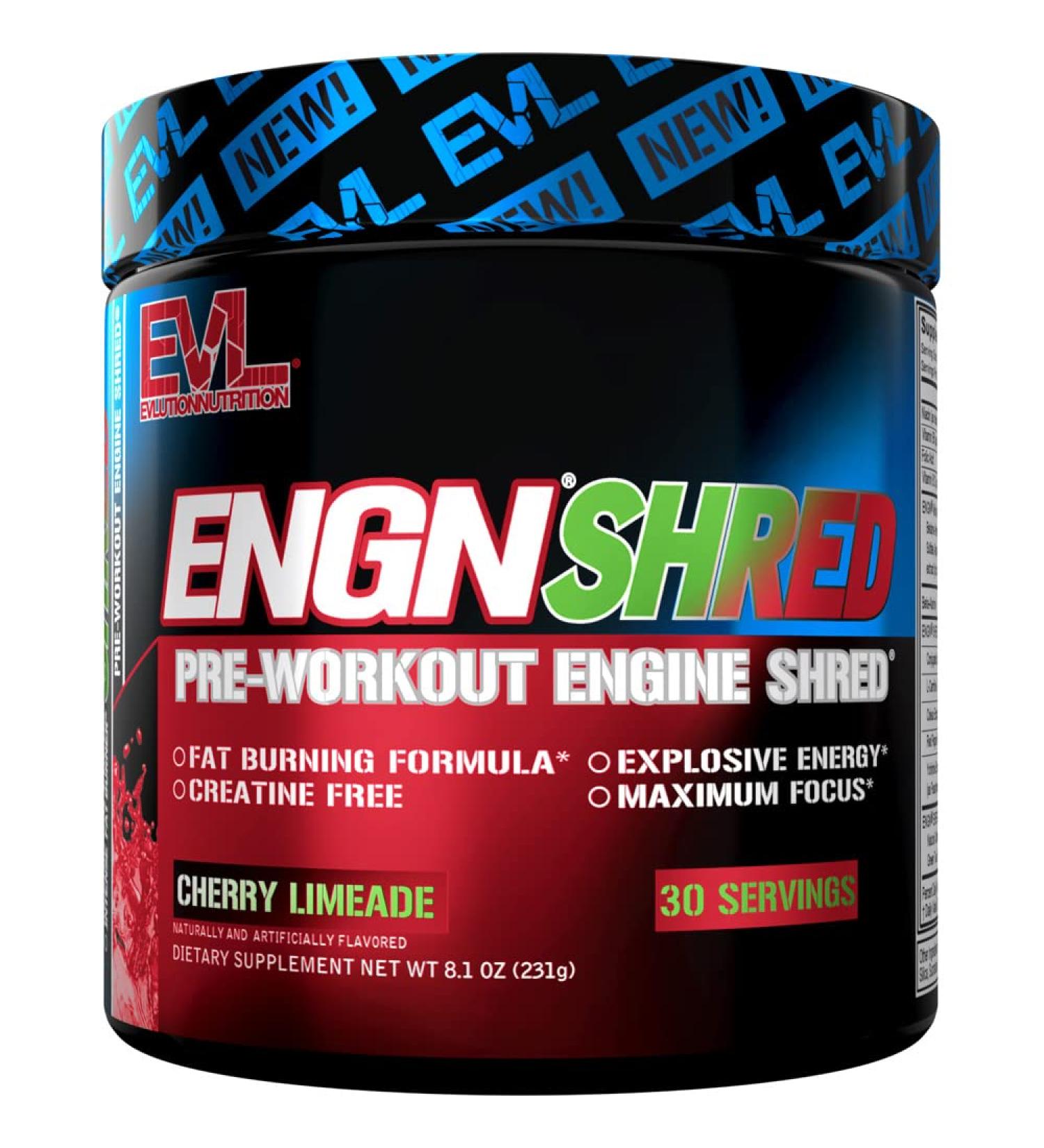 EVLution Nutrition ENGN Shred Pre-Workout - Grape Flavor, 7.8 oz | Boost Energy & Burn Fat - Buy Online on GoSupps.com
