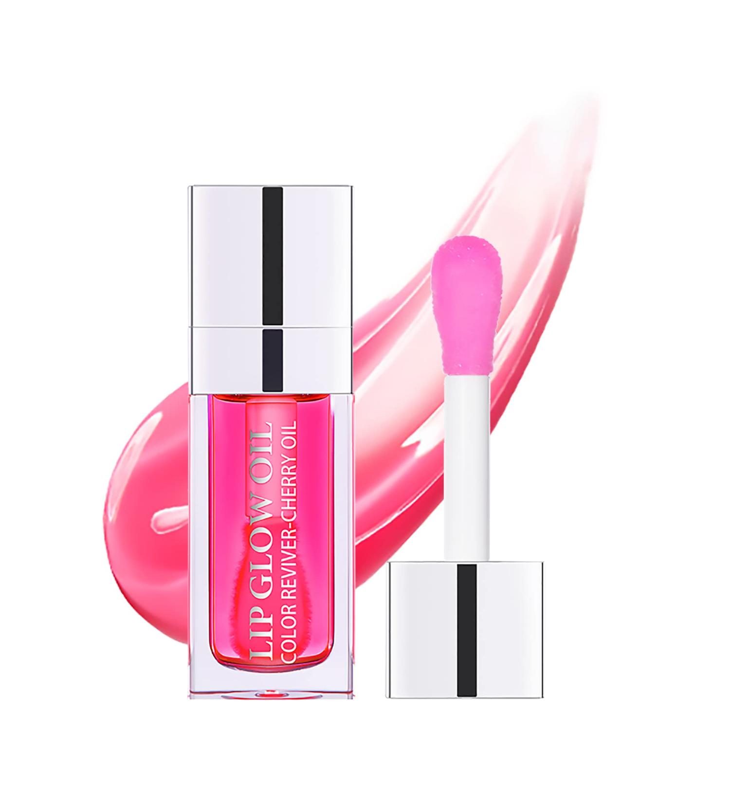 Raspberry Hydrating Lip Oil Gloss - Moisturizing, Plumping, Long Lasting, Non-Sticky - Buy Online on GoSupps.com