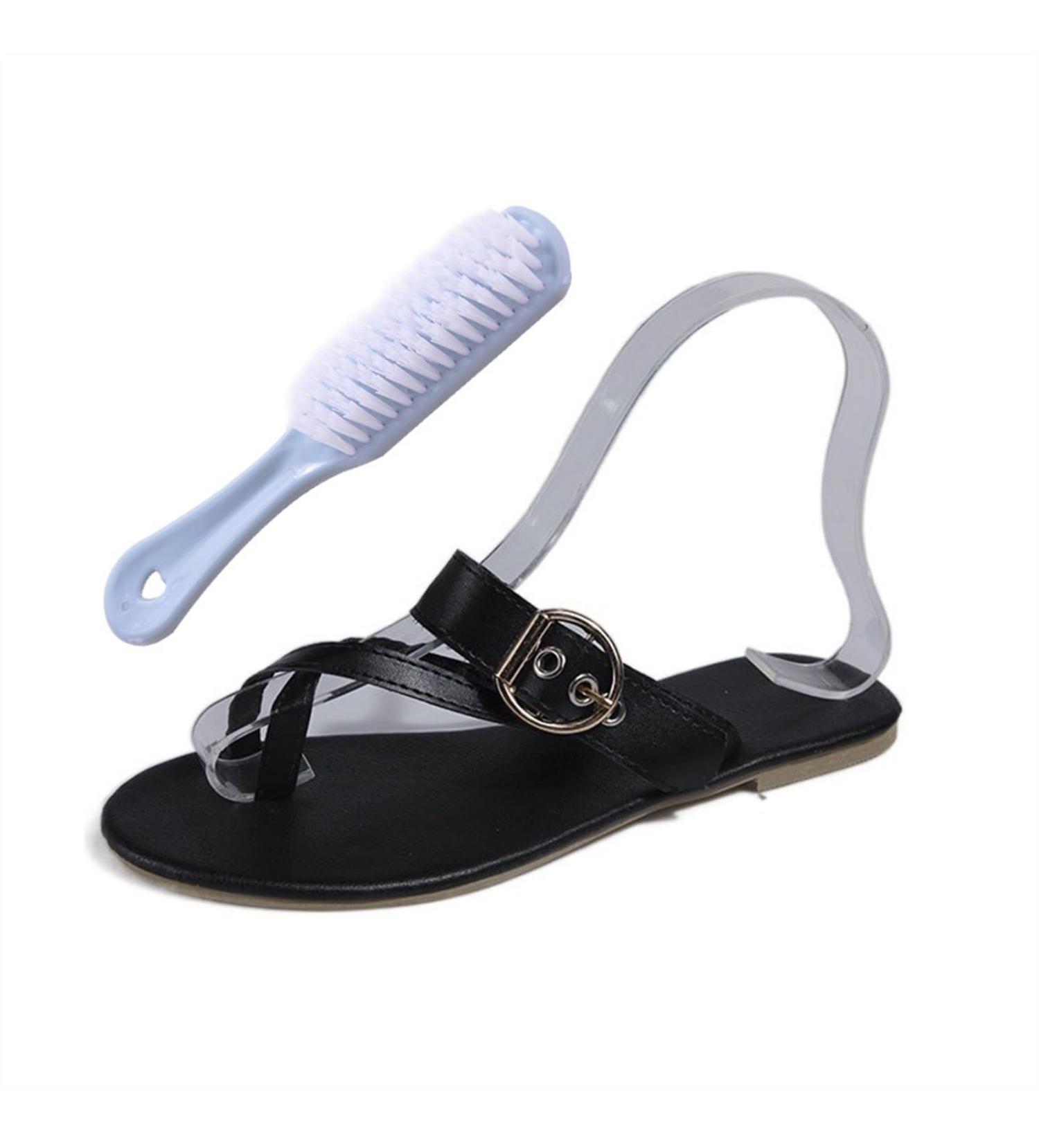 Shop Women s Bunion Sandals - PU Leather Big Toe Correction Casual Slide Shoes for Summer Hiking & Beach - Adjustable Black - Buy Online on GoSupps.com