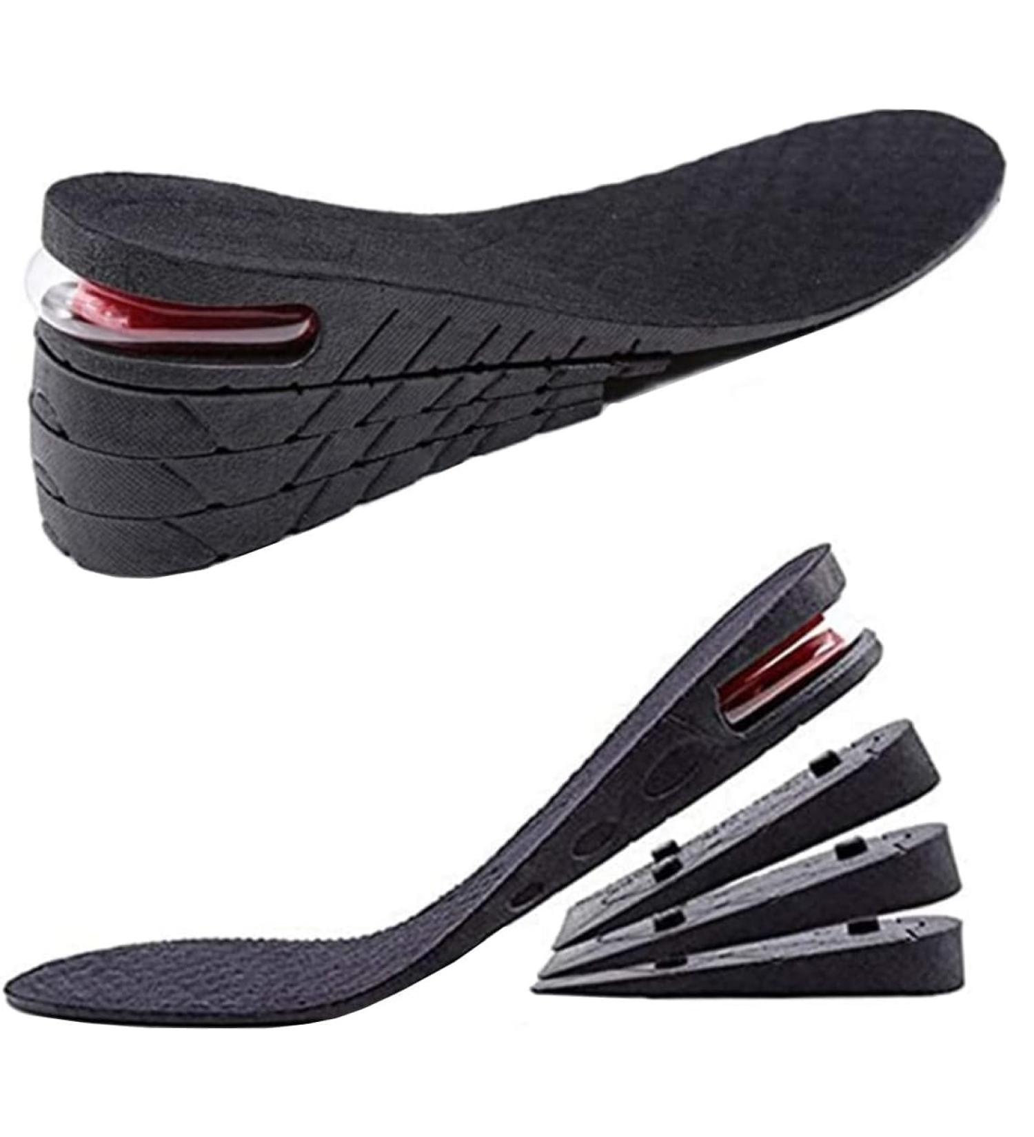 Height Increase Insoles for Men & Women - 4 Layers Shoe Inserts for Up to 3.54 Inch Lift | Invisible Height Boosting Soles with Air Cushion - Buy Online on GoSupps.com