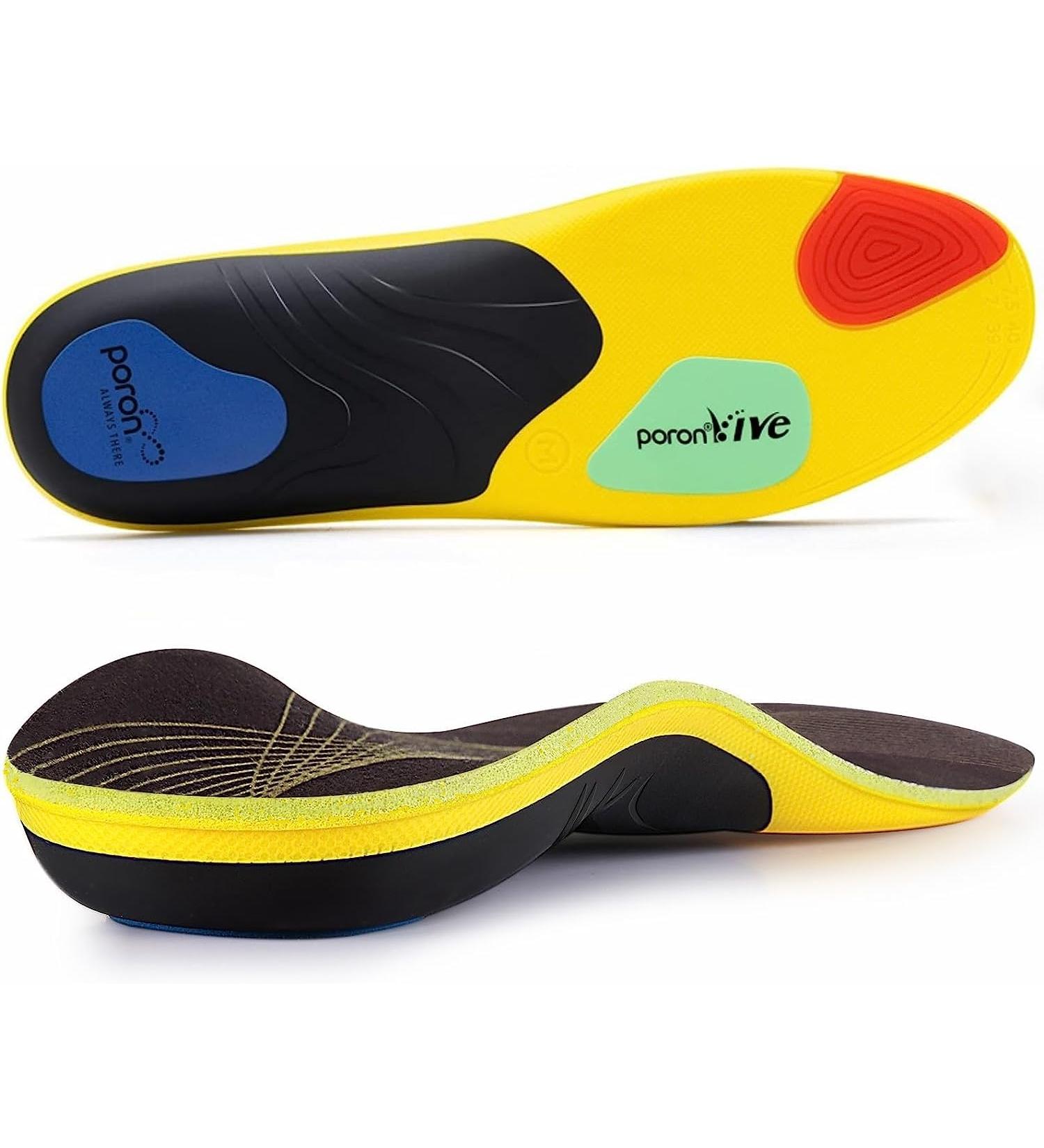 Sushn3D Plantar Fasciitis Insoles - Arch Support Gel Inserts for Men and Women - Foot Pain Relief for Running and Athletic Shoes - Black, Men 10-12.5 / Women 12-14.5 - Buy Online on GoSupps.com