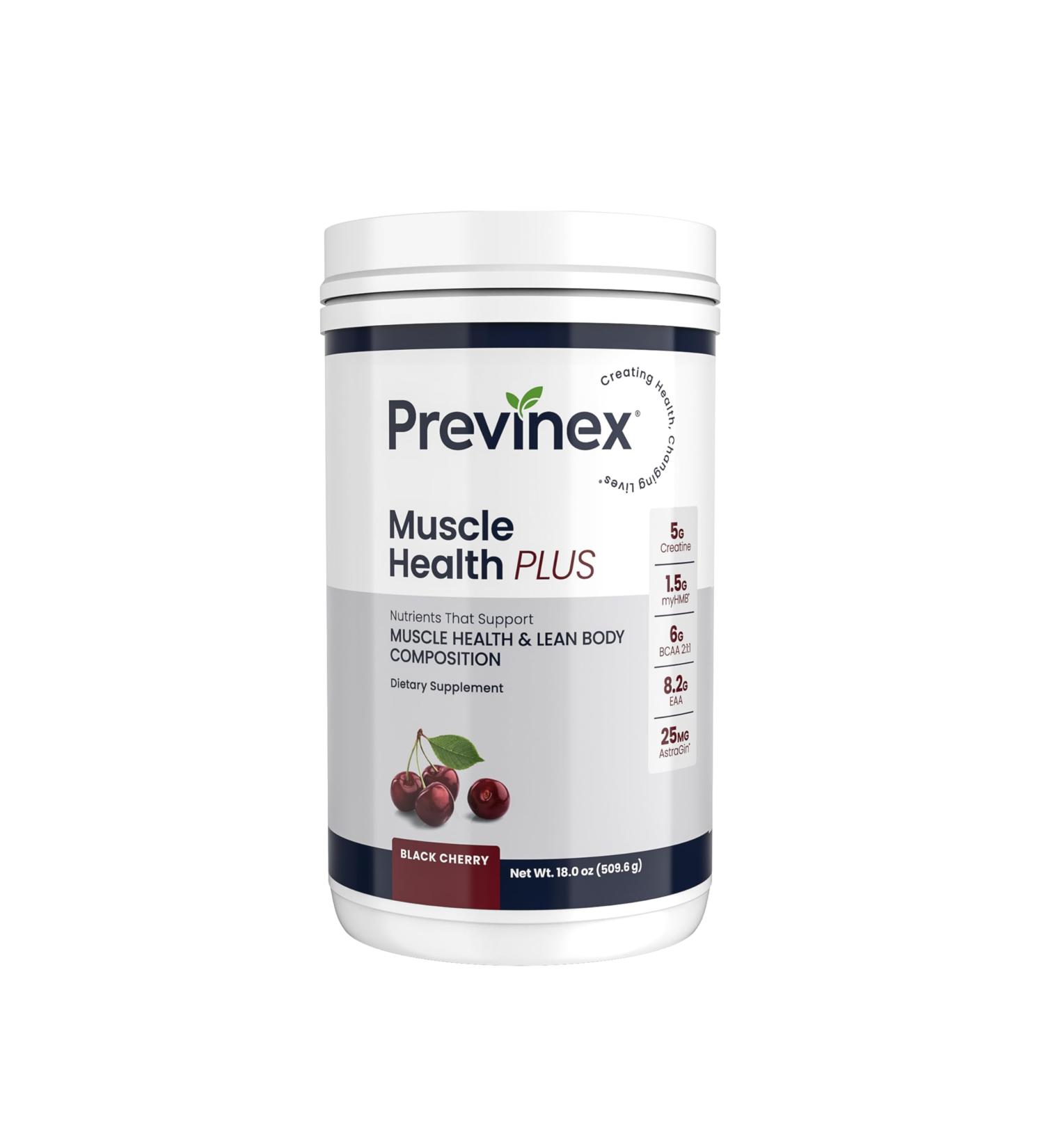Previnex Muscle Health Plus All-in-One Creatine Monohydrate & Amino Acids Powder with myHMB & AstraGin BCAA 2:1:1 and Essential Amino Acids Supplement for Strength Recovery & Lean Muscle Cherry - Buy Online on GoSupps.com