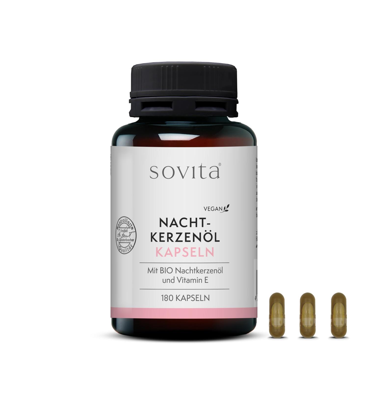 Sovita Nighting Cross Oil Capsules - Polyunsaturated Fatty Acids GLA Natural Vitamin E | 200 Count Dietary Supplement for Optimal Health - Buy Online on GoSupps.com