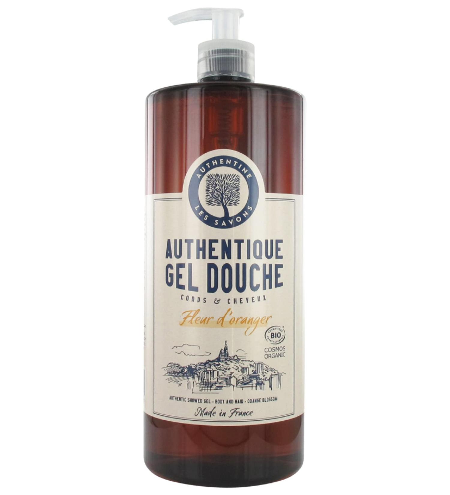 Authentine Authentique Orange Blossom Body & Hair Shower Gel Organic 1 L
