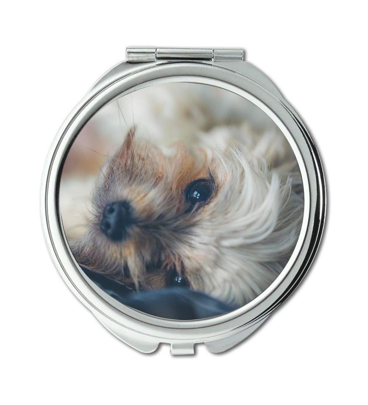 Mirror Travel Mirror Dog Pet Animal Cute Puppy Canine Happy Happy Dog Pocket Mirror portable mirror - Buy Online on GoSupps.com