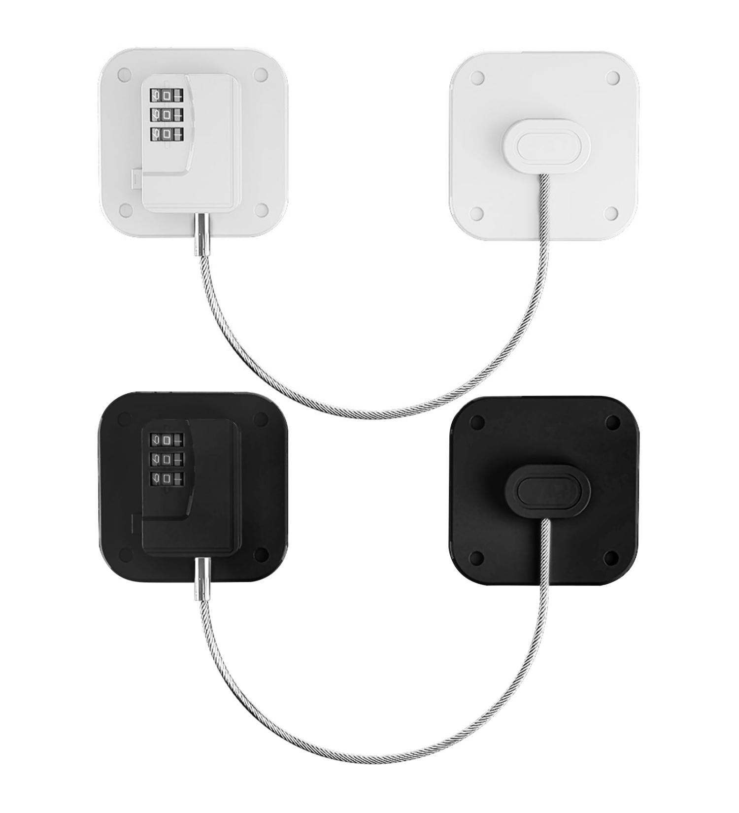 Child Safety Fridge Lock Set- Key Coded Refrigerator & Cupboard Security Locks | 3M Adhesive for Home, Hotel & Kitchen Use - Buy Online on GoSupps.com