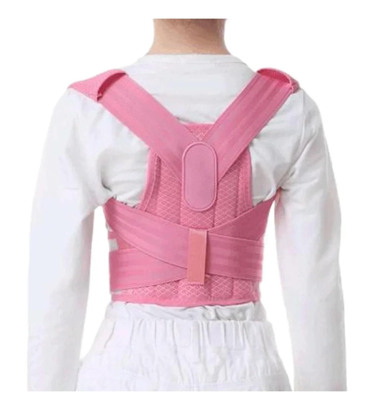 Back Posture Corrector Shoulder Lumbar Wasit Support Correction for Kids Teens Straighten Upper Belt Pink M Size - Buy Online on GoSupps.com