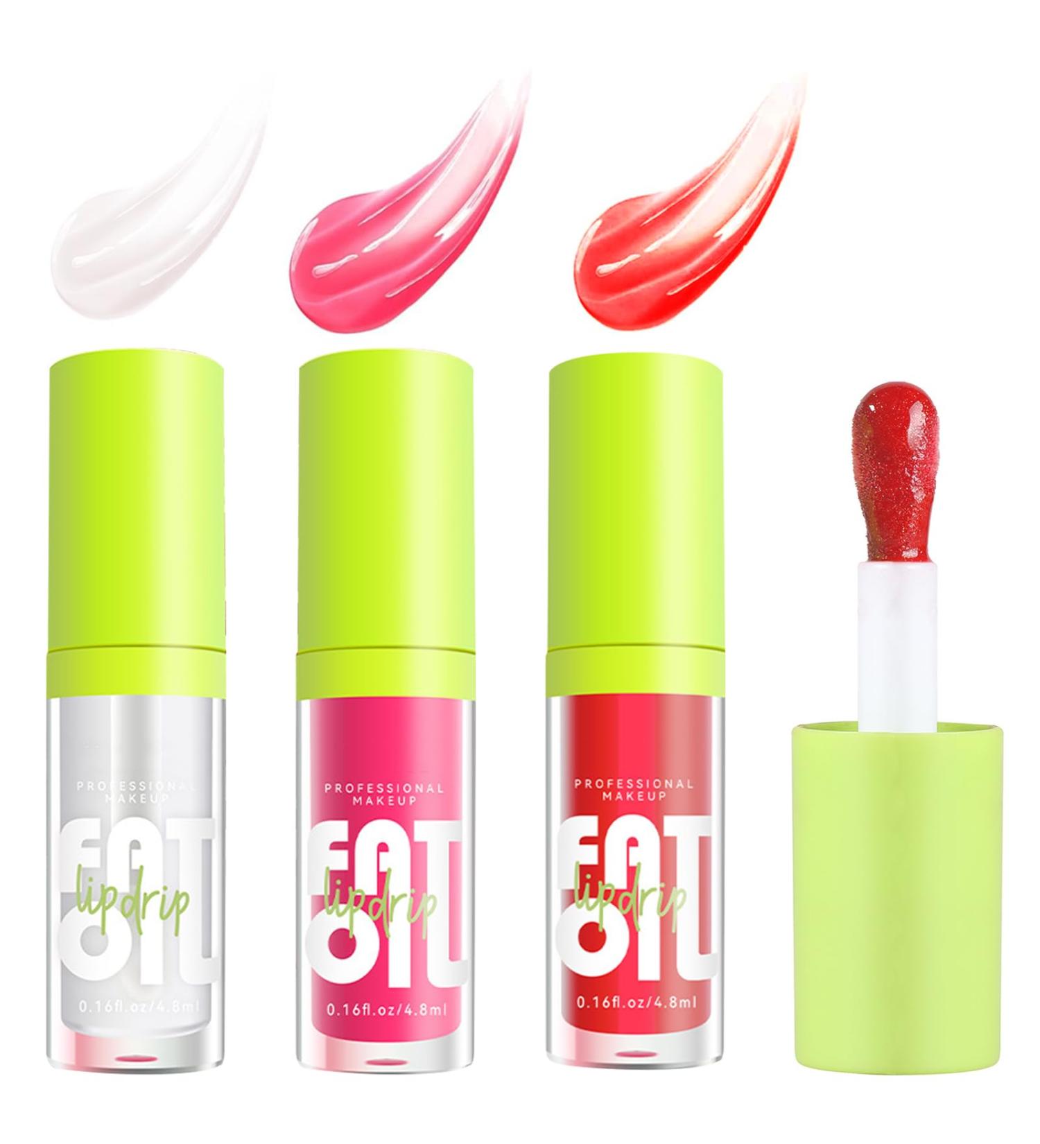 INBOLM 3PCS Glitter Liquid Lip Gloss Set - Long Lasting Moisturizing Lip Plumper & Balm for High Shine - Tinted Lip Oil Collection - Buy Online on GoSupps.com
