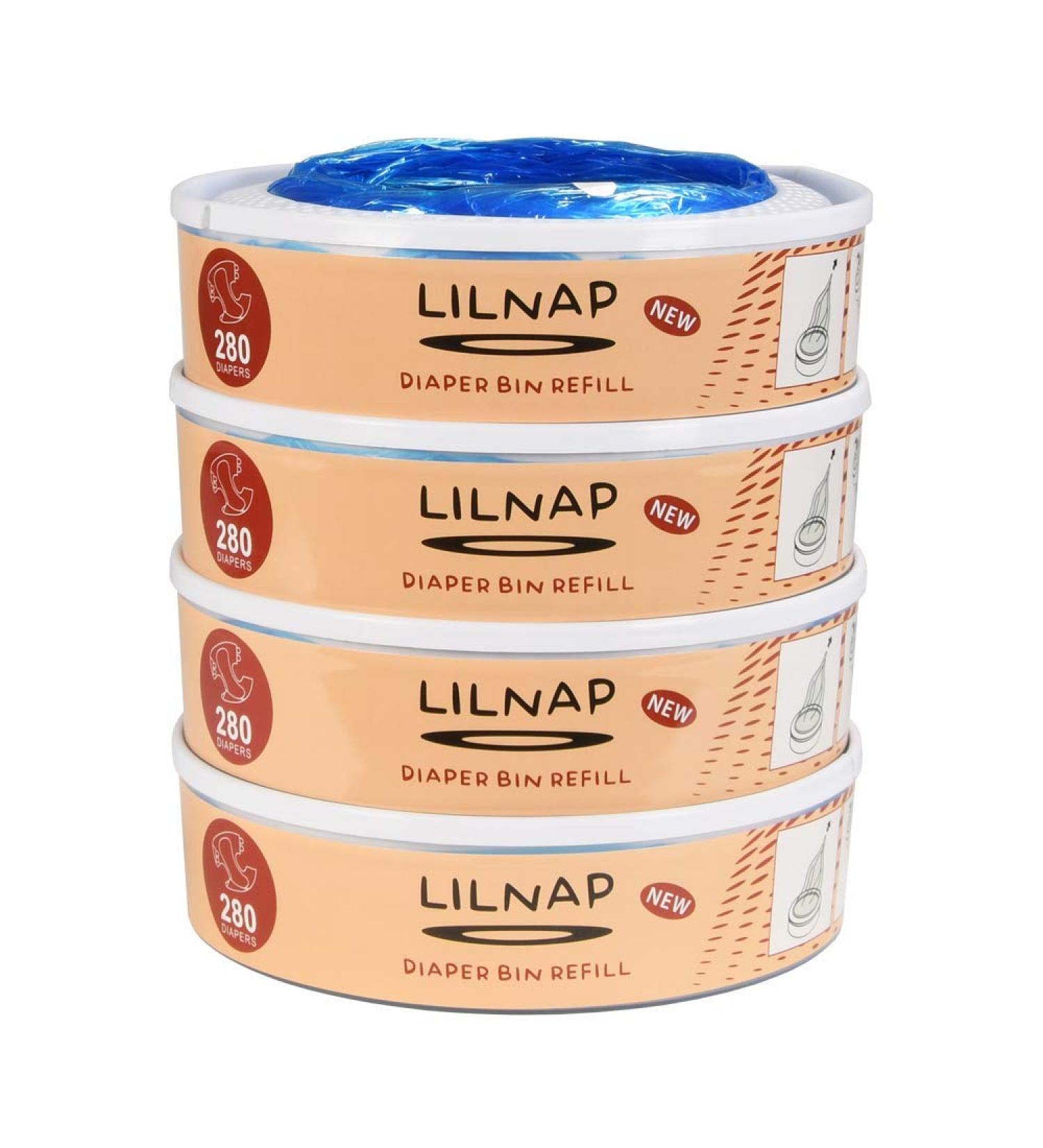 Lilnap 4 Refill Cassettes for Angelcare Windeiler & Litter Licere II | New Design 4 Pieces International Shipping - Buy Online on GoSupps.com