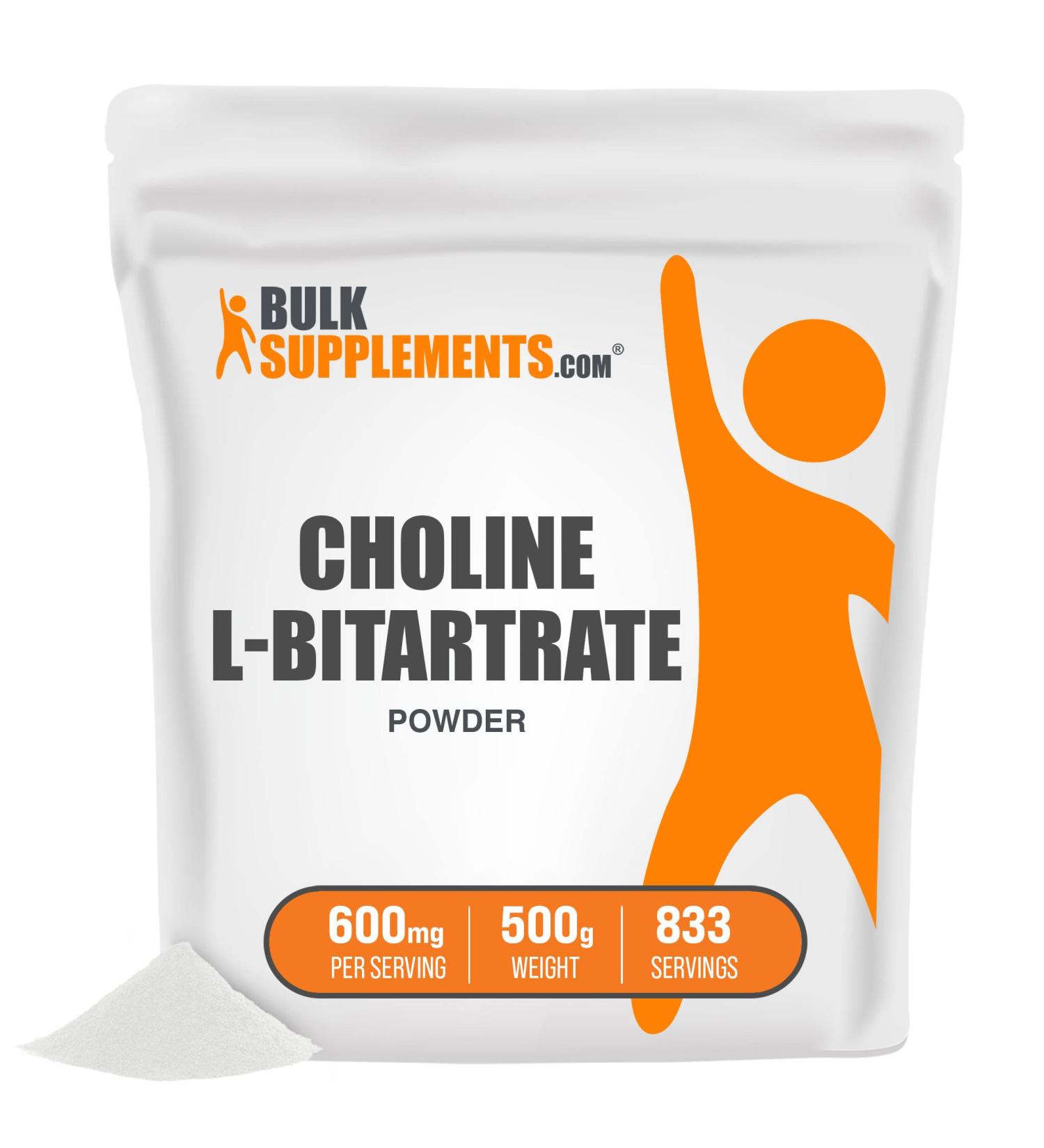 Choline L-Bitartrate Powder 500g - Cognitive & Liver Support Supplement - Buy Online on GoSupps.com