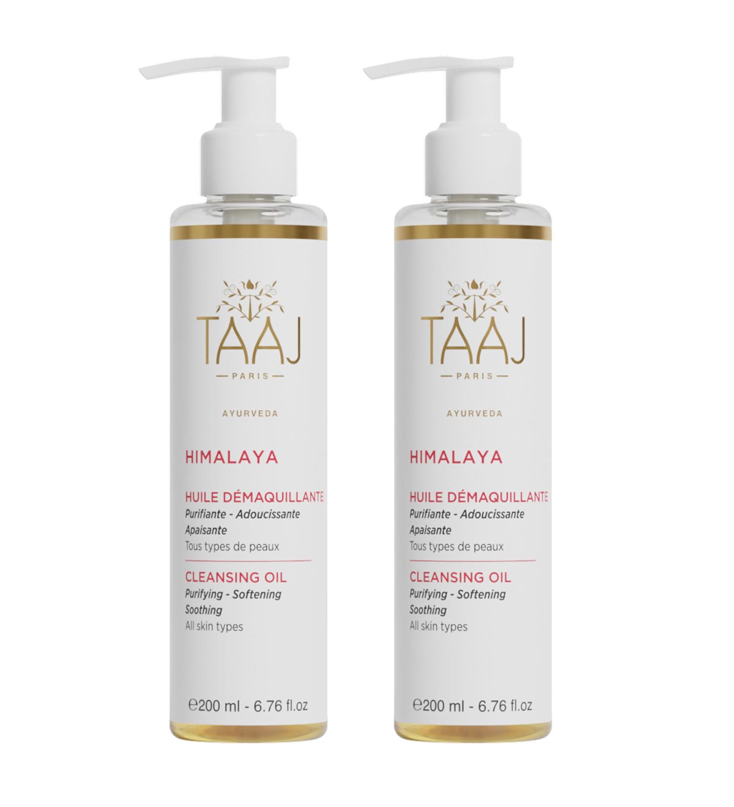 TAAJ TAAJ | Cleansing Oil - HIMALAYA | Deep Care Cleansing & Moisturizing | Cleanses & Removes Impurities | Clean Soft & Soothed Skin | All Skin Types | Vegan | Pack of 2 x 200ml - Buy Online on GoSupps.com
