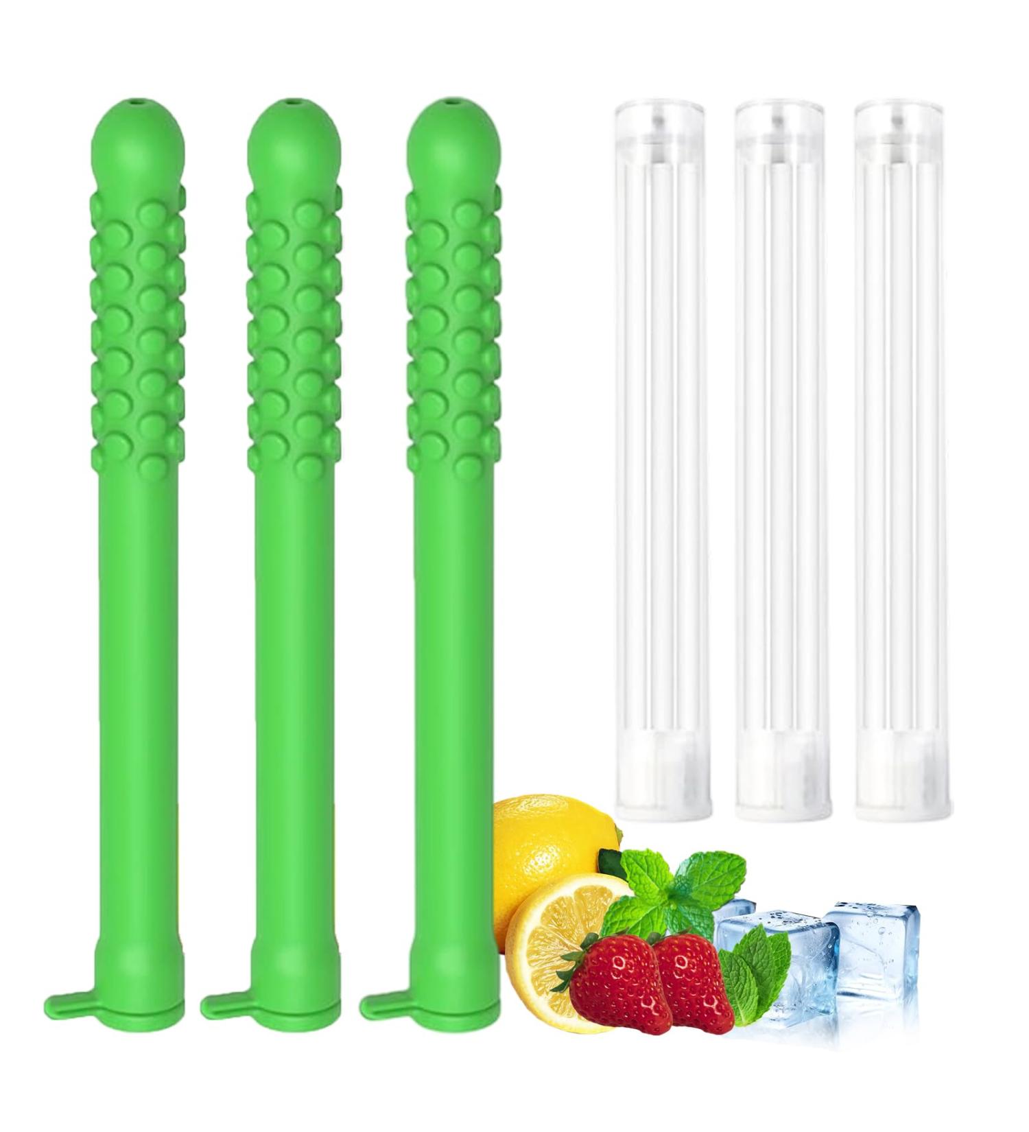 3Pcs Essential Oil Breath Stick for Fresh Breath Reusable Aromatherapy Breath Stick with 9 Replacement Cores Portable for Travel Office(Green) - Buy Online on GoSupps.com