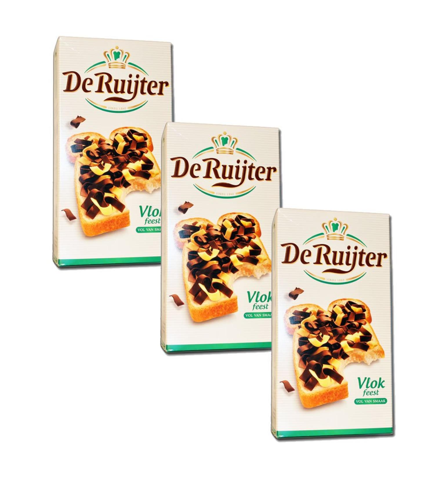 Buy 3 x De Ruijter Vlok Feest - Mixed Chocolate Flakes 300g | International Shipping Available - Sweet Treats Online - Buy Online on GoSupps.com