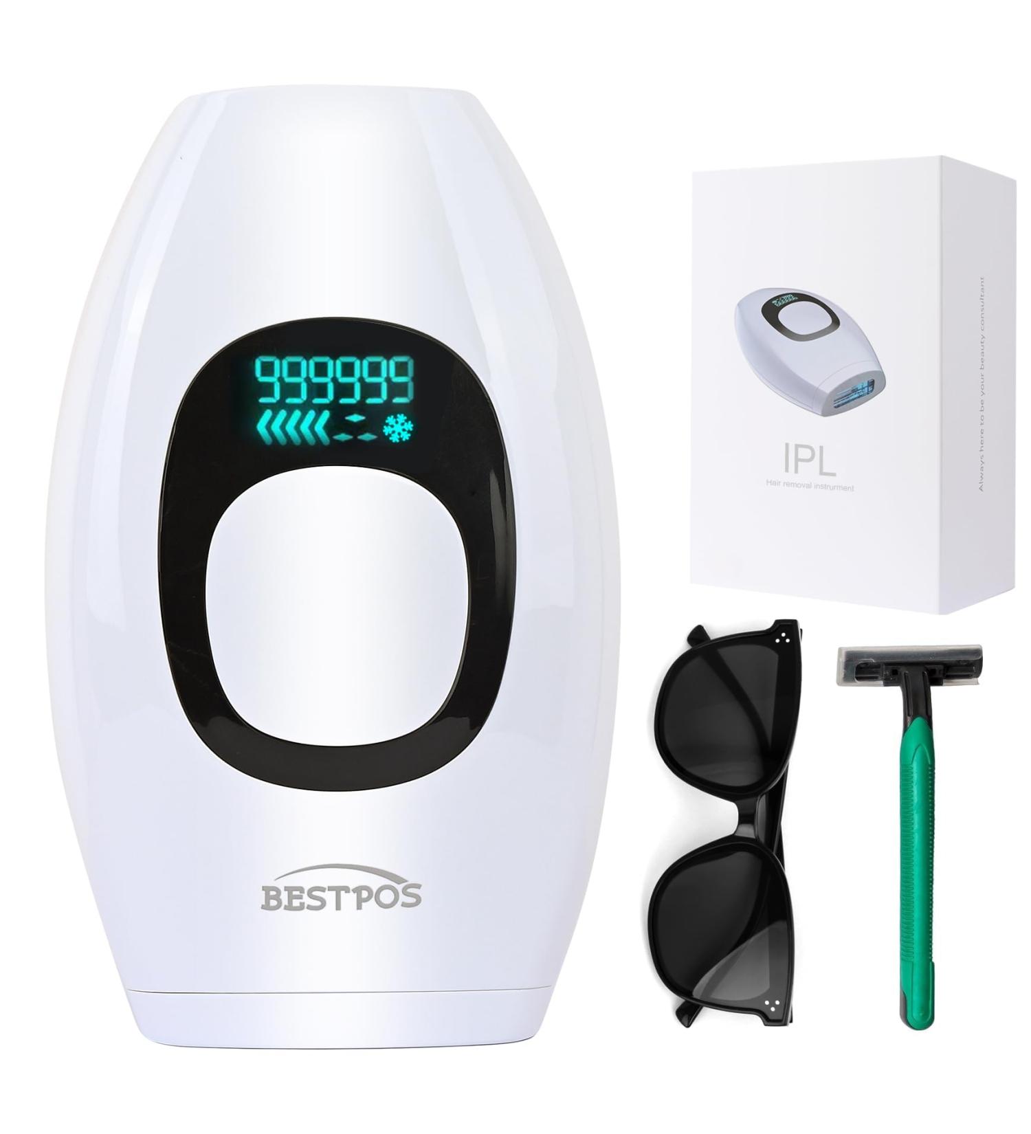 At-Home IPL Laser Hair Removal Device - 999 999 Flashes Painless Hair Remover for Men & Women | Face Legs Arms Bikini Line - Buy Online on GoSupps.com