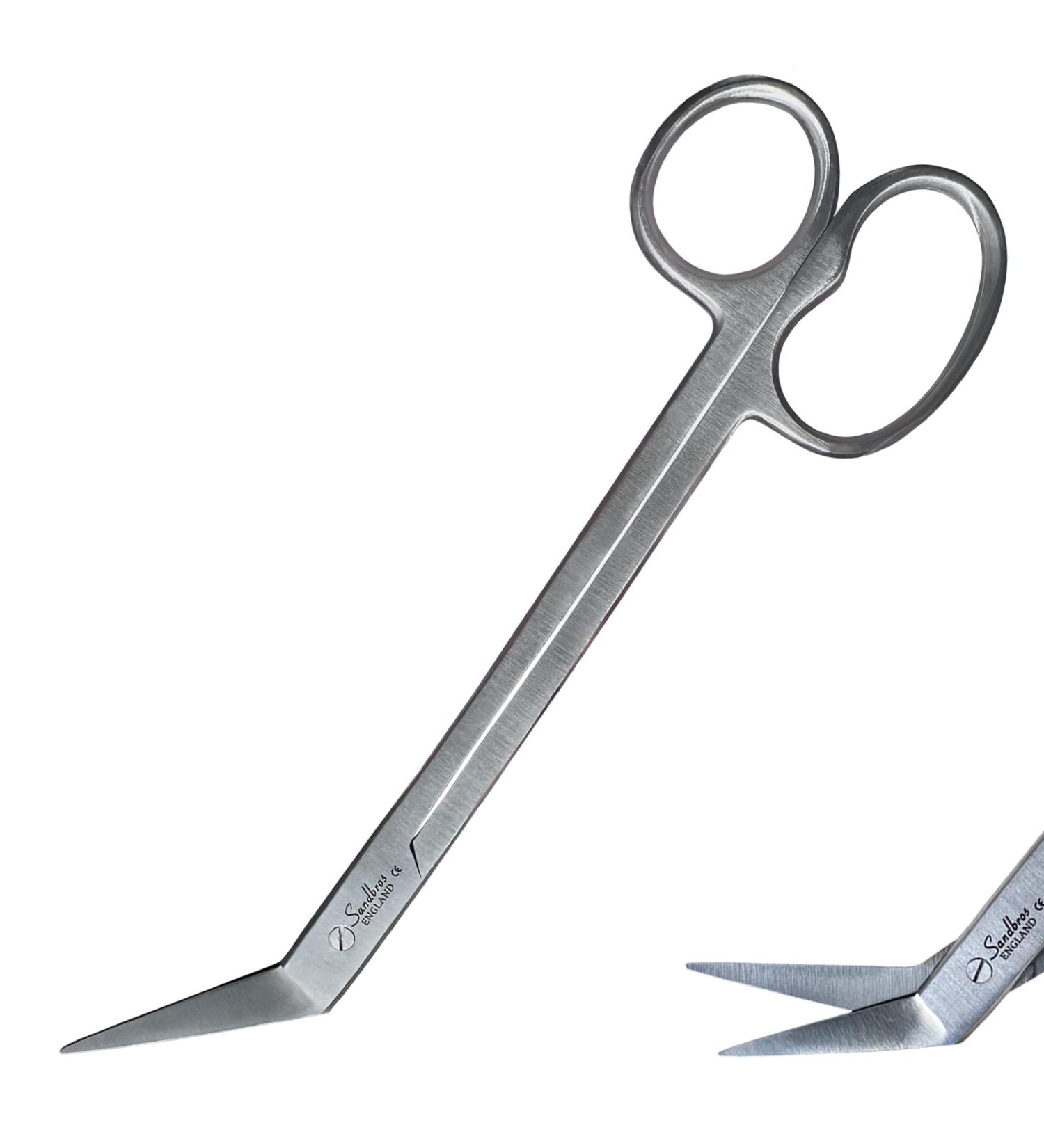 SANDBROS Extra Long Toe Nail Scissors Clippers Cutters Back Pain Chiropody Podiatry 7.5'' with one Micro Serrated Blade for Super Tough Cut K7 - Buy Online on GoSupps.com