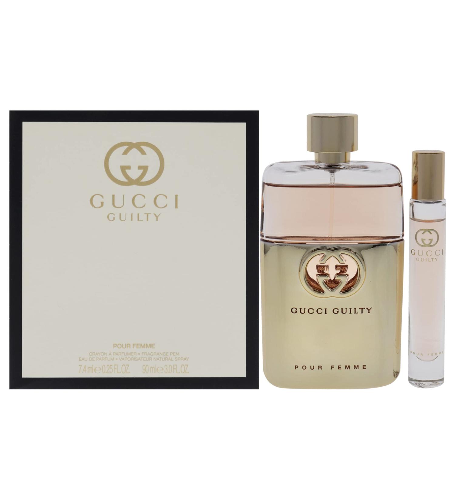 Gucci Gucci Guilty Pour Femme 3oz EDP Spray 0.25oz EDP Rollerball Women 2 Pc Gift Set - Buy Online on GoSupps.com