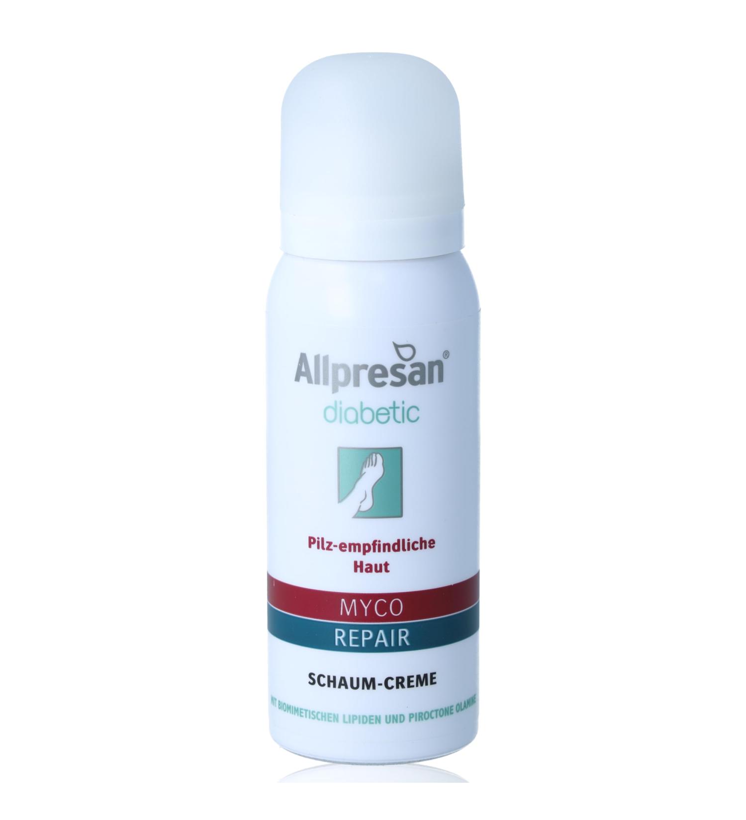 Allpresan Diabetic Myco + Repair Foam Cream - Best Solution for Dry Cracked Foot Skin & Athlete's Foot - International Shipping Available - Buy Online on GoSupps.com