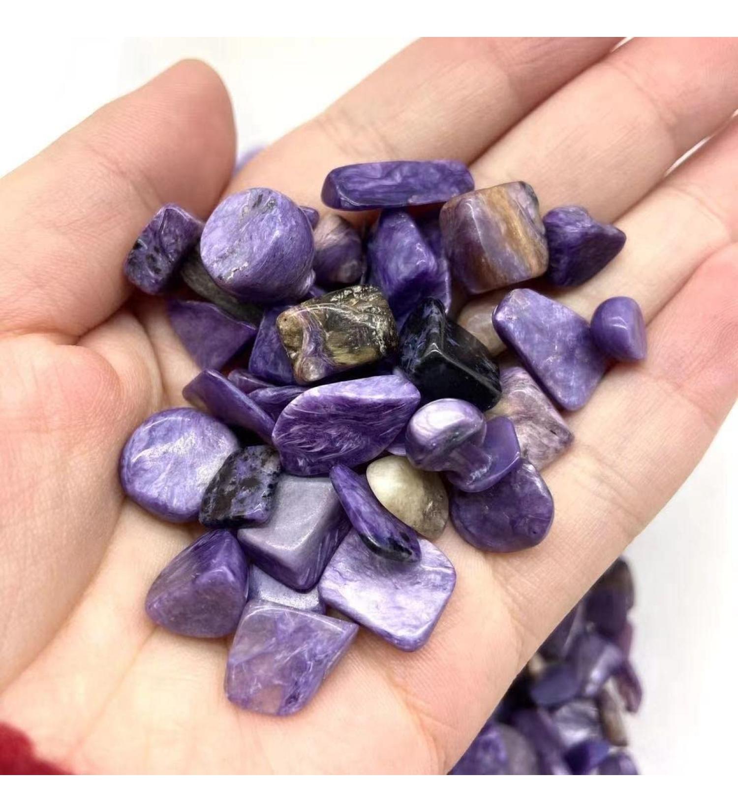 Natural Crystals and Stones 100g 9mm-12mm Natural Purple Charoite Crystal Gravels Polishing Stone Chips for Home Decoration for Decoration FZUGEDRLI - Buy Online on GoSupps.com