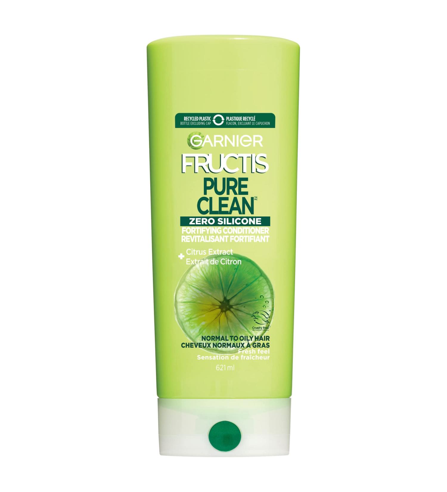 Garnier Fructis Pure Clean Zero Silicone Fortifying Conditioner for Normal to Oily Hair with Citrus Extract 621mL 621 ml (Pack of 1) Conditioner - Buy Online on GoSupps.com