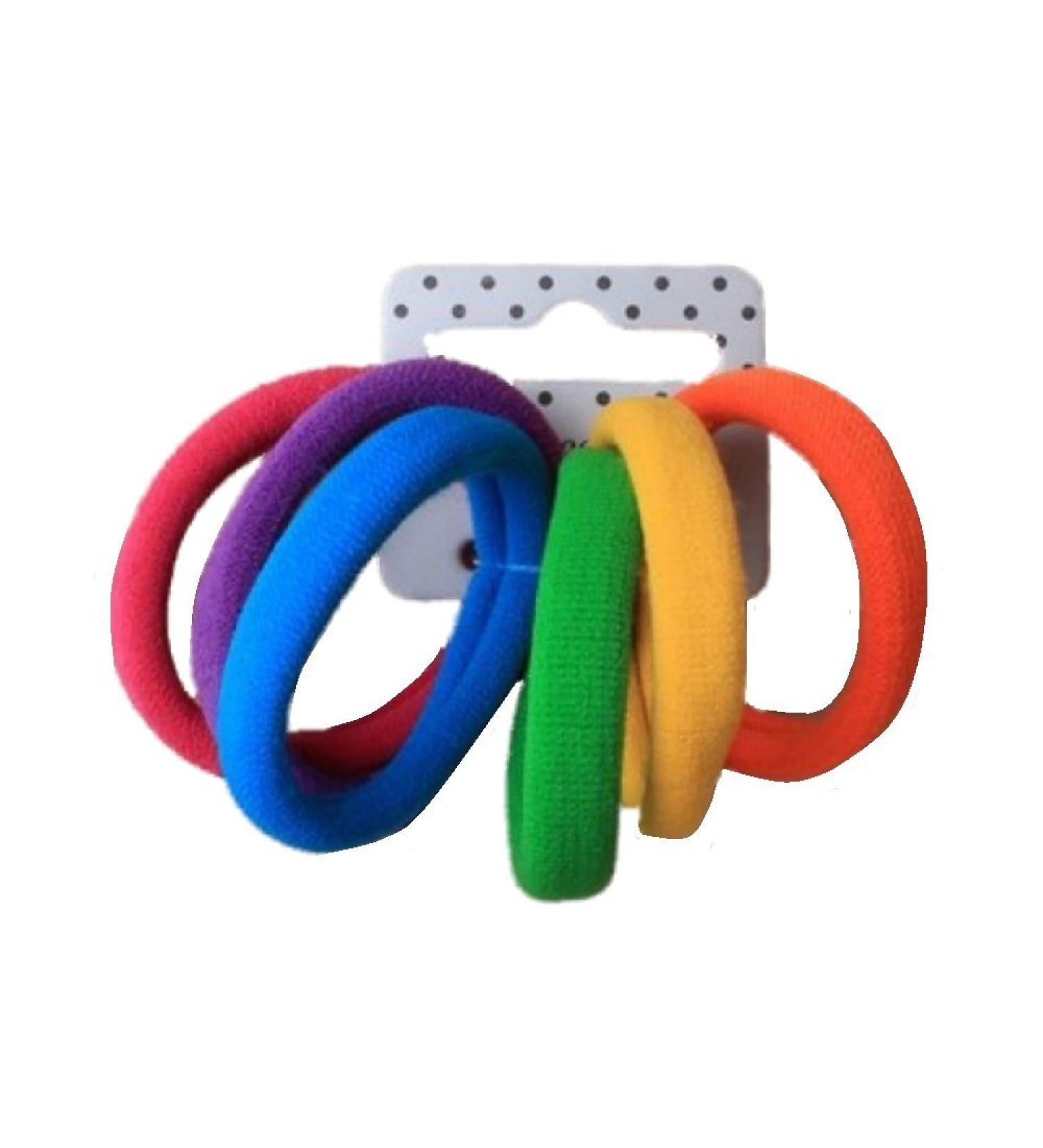 Pritties Accessories hair ties bright colours elastic made of soft jersey 6 pieces