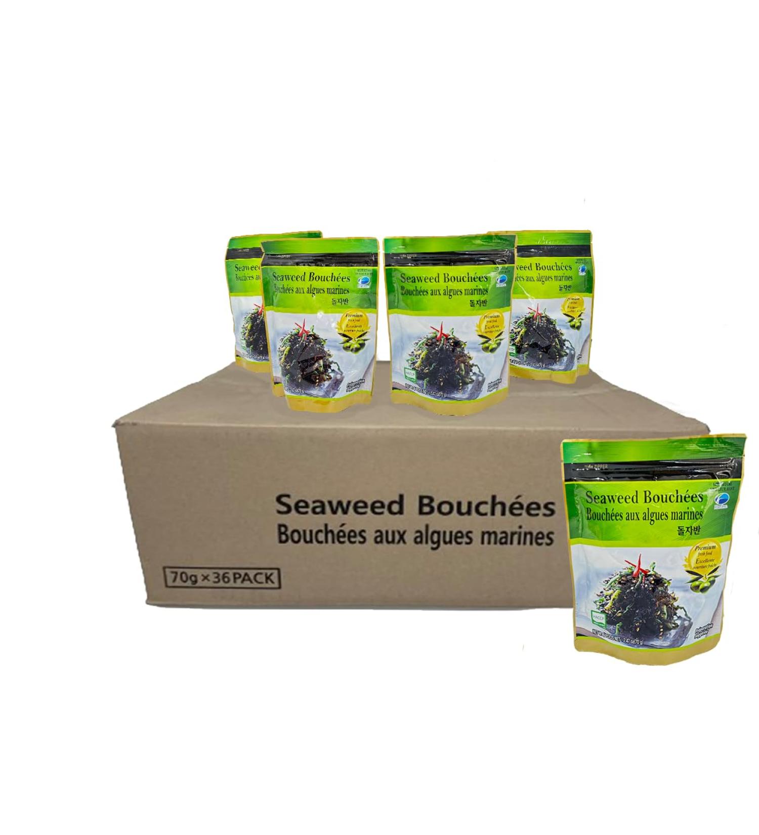 RAN Premium Seaweed Bouchees Authentic Korean Seaweed 36 Packs 70g Each Experience the Irresistible Crunch Expertly Infused with Delicious Flavor a Truly Delightful and Healthy Snack 2520.00 g (Pack of 1) - Buy Online on GoSupps.com