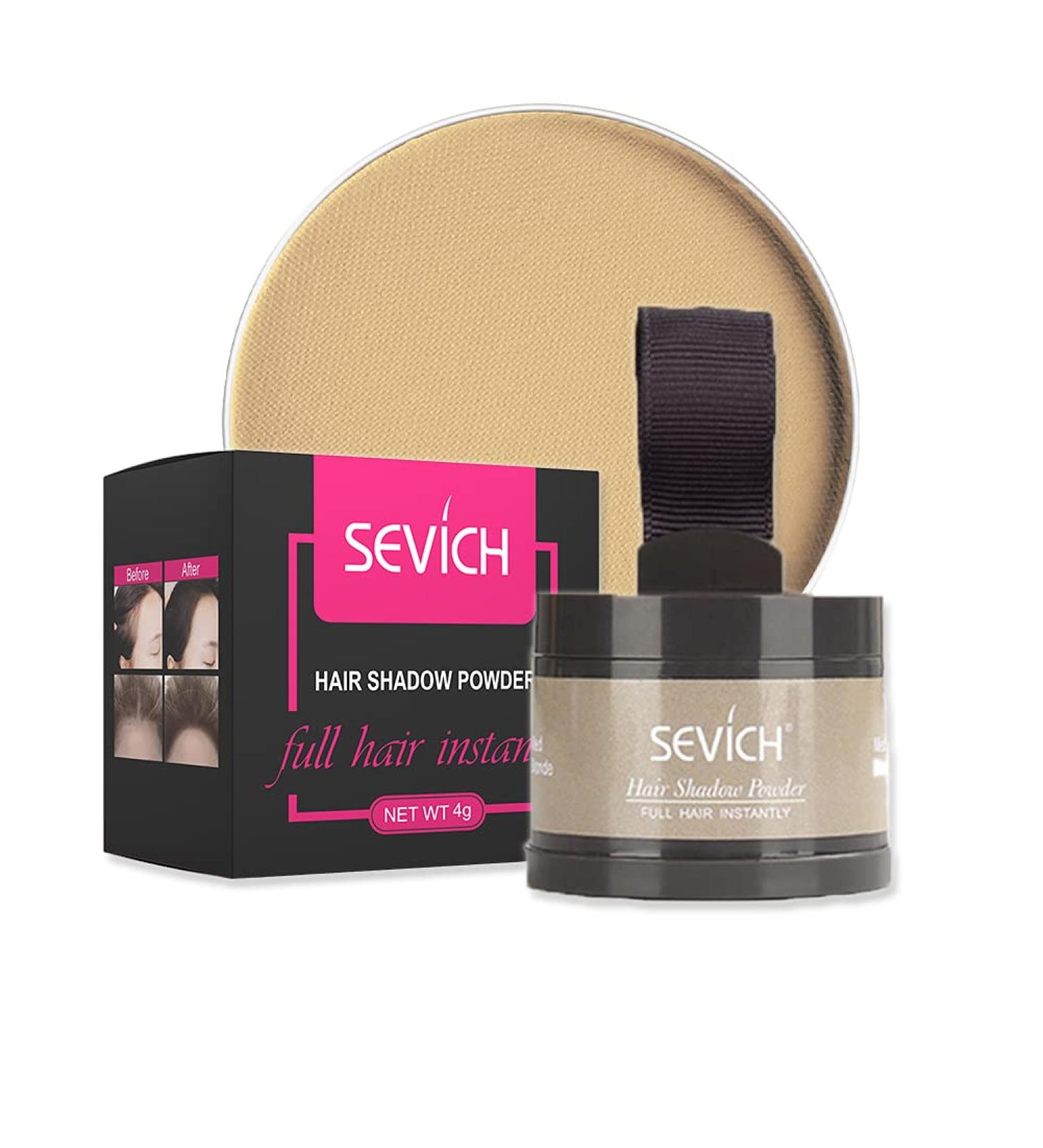 SEVICH Instantly Hairline Shadow - Fast Grey Hair Concealer for Roots, Brows & Beards - Med Blonde | Sweat & Windproof - Buy Online on GoSupps.com
