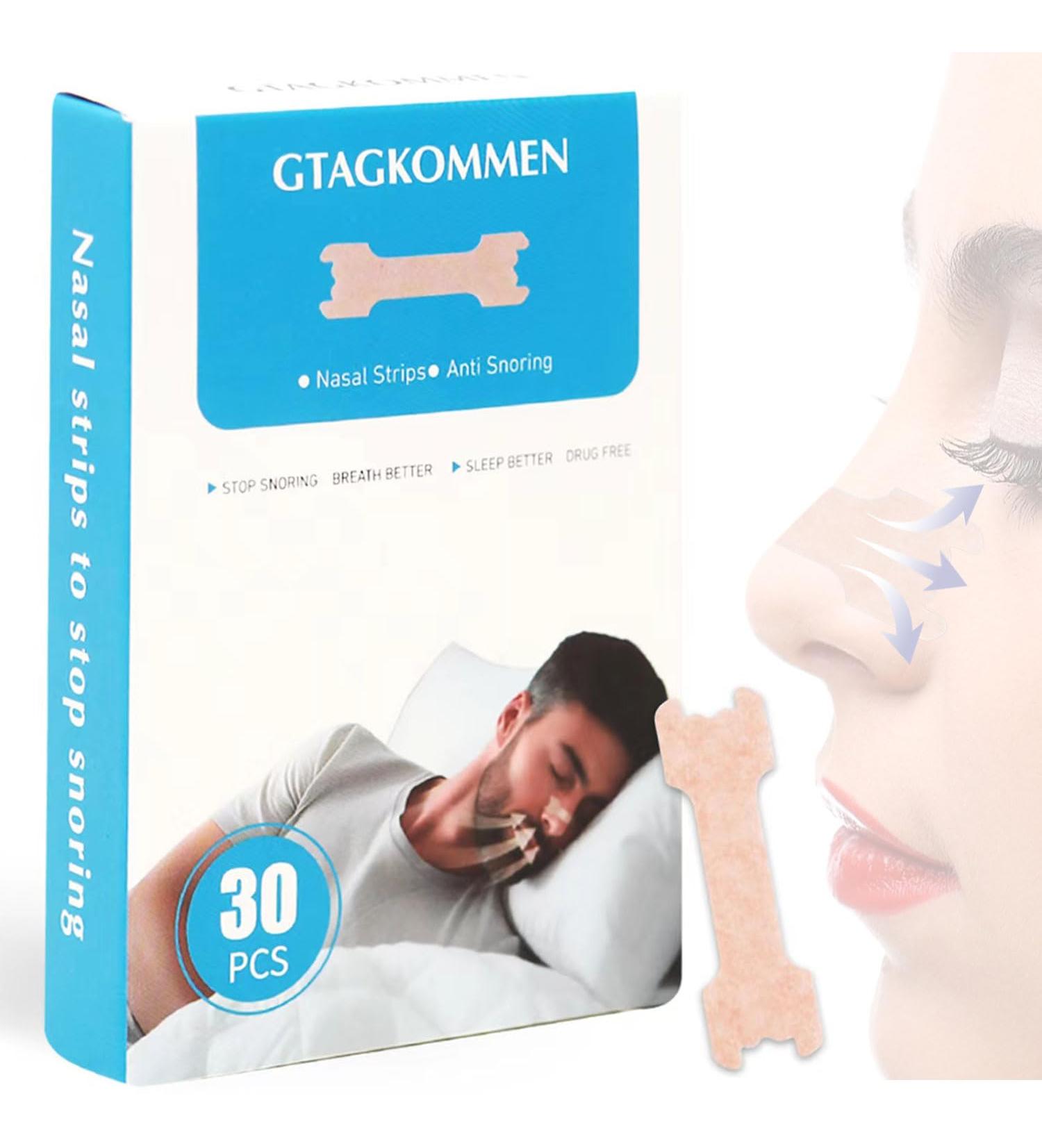 30 Nose Plasters for Snoring Relief | Anti-Snoring Strips for Better Breathing in Sleep & Sports - Buy Online on GoSupps.com