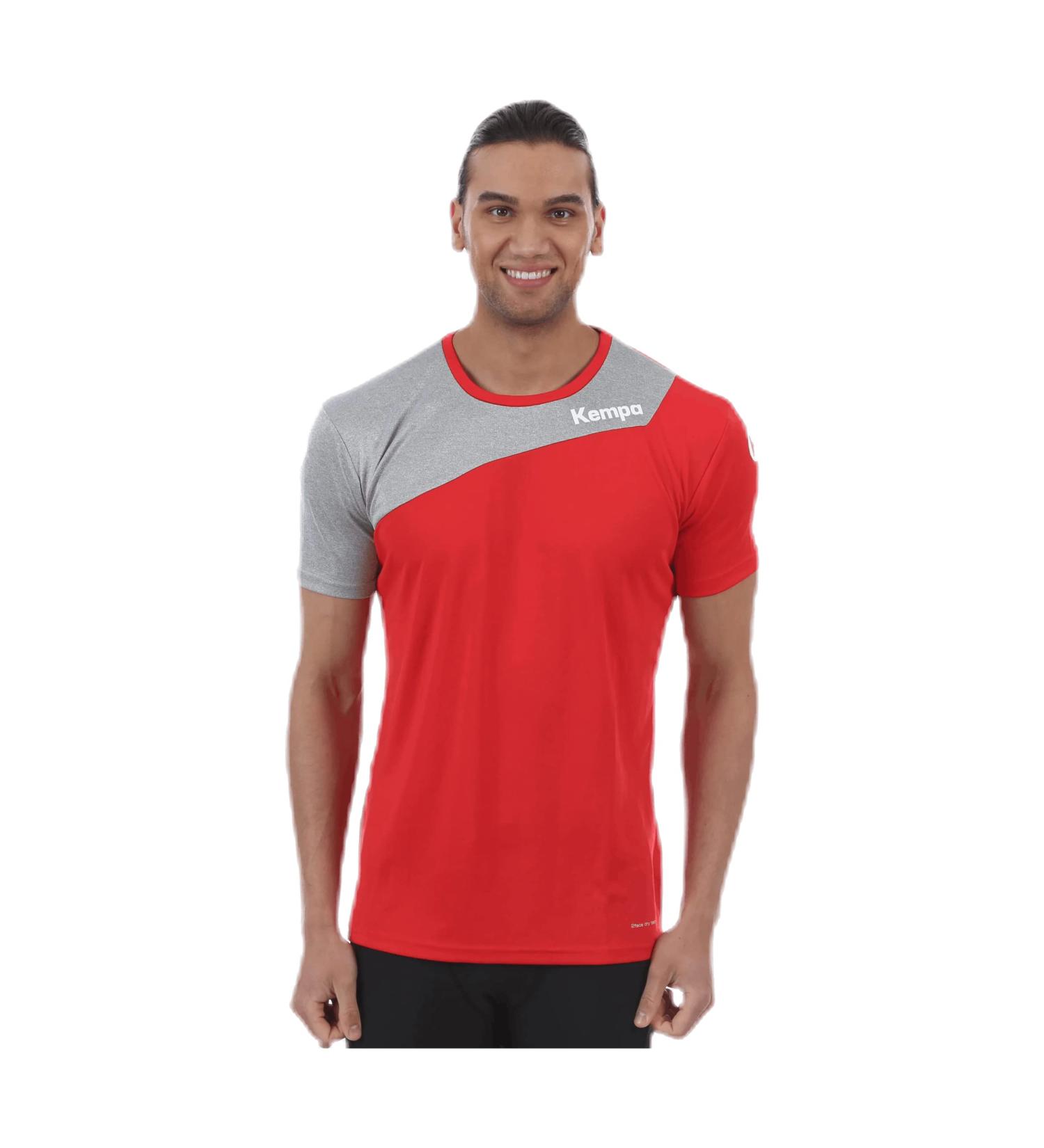 Kempa Unisex Kids Core 2.0 Jersey - Red/Dark Grey Melange | International Shipping Available - Buy Online on GoSupps.com