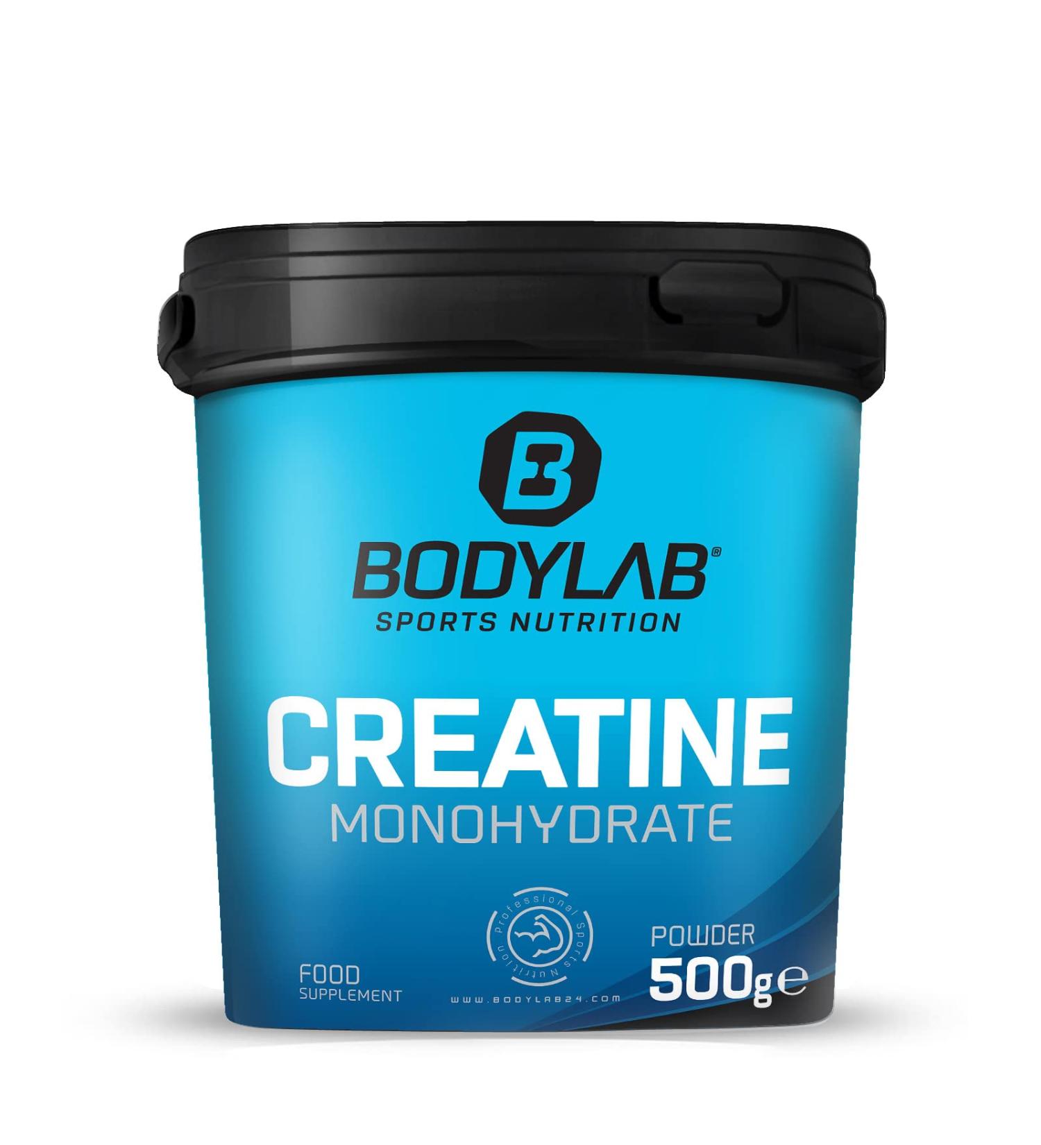 BODYLAB24 Creatine Powder 500g | Pure Creatine Monohydrate | High-Dose Energy & Strength | Clean Sport Cologne List | 100 Portions - Buy Online on GoSupps.com