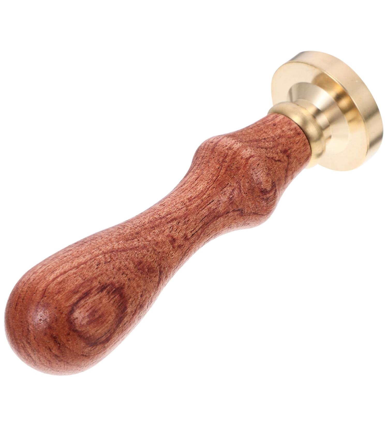 Gogogmee 1pc Dispensing Plate Tool DIY Eyeshadow Tool Vintage Wax Seal Stamp Handle Hotfix Wooden Handle 1 count (Pack of 1) Golden - Buy Online on GoSupps.com