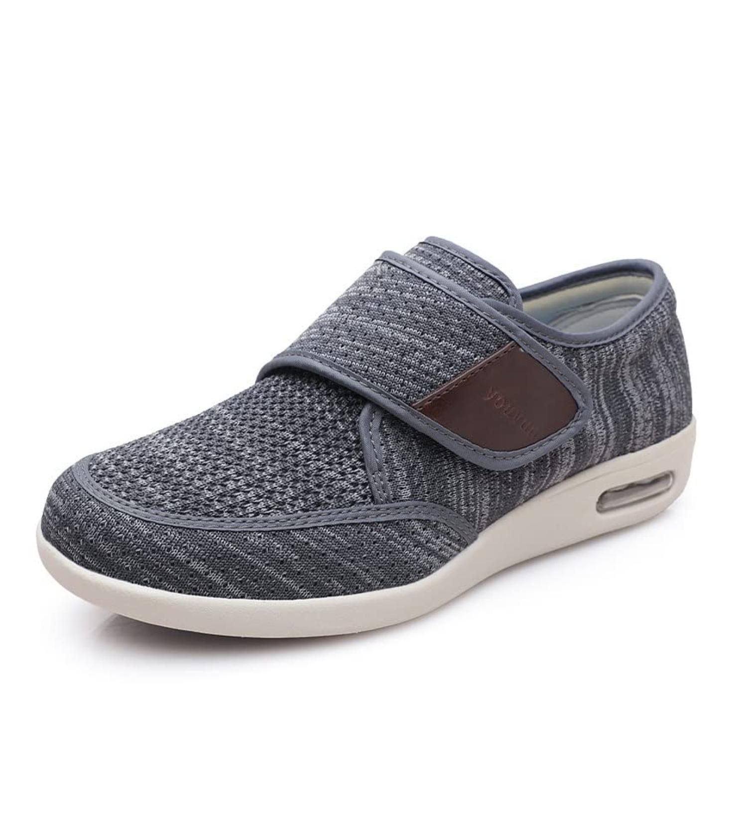 Diabetic Shoes for Men - Non-slip, Wide Orthopaedic Comfort Shoes for Elderly Swollen Feet - Air Cushion Bottom for Added Support (Color D) - Buy Online on GoSupps.com