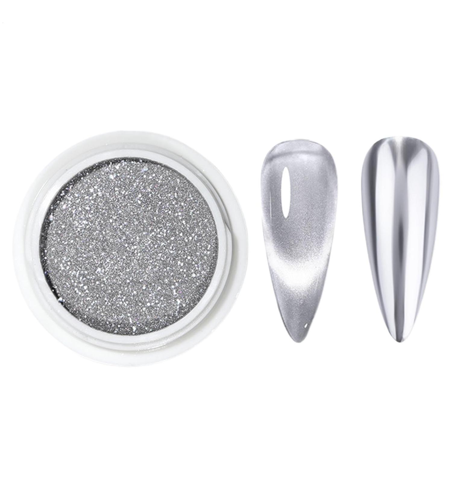 Poudre ongles chrom e holographique pigment de ultra fin effet miroir magn tique professionnel pour manucure bricolage poudre chrom e de qualit salon - Buy Online on GoSupps.com