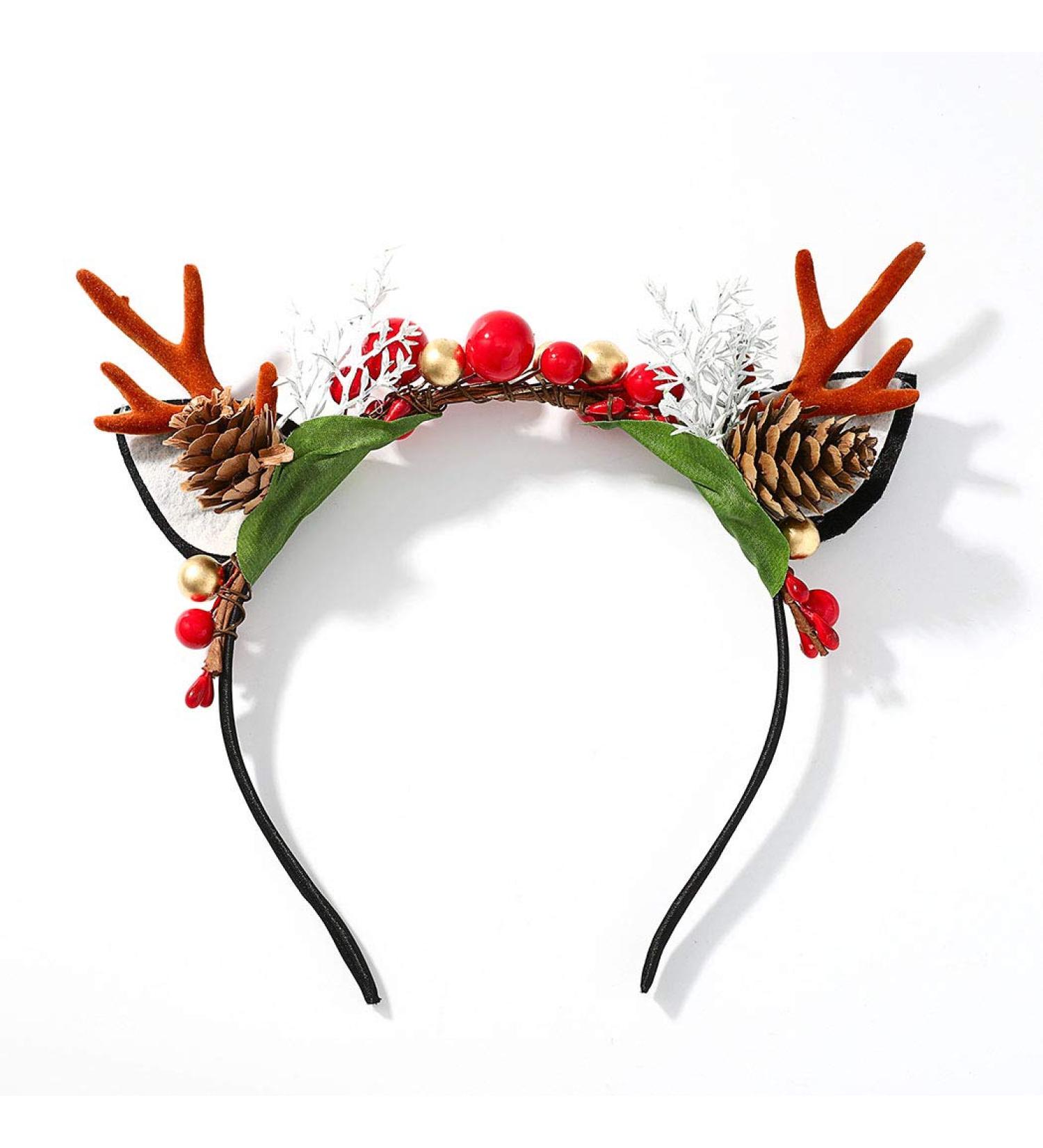 Unicra Christmas Antler Headband - Elk Deer Horns Hairpiece for Women and Girls - Halloween Hair Accessory - Buy Online on GoSupps.com