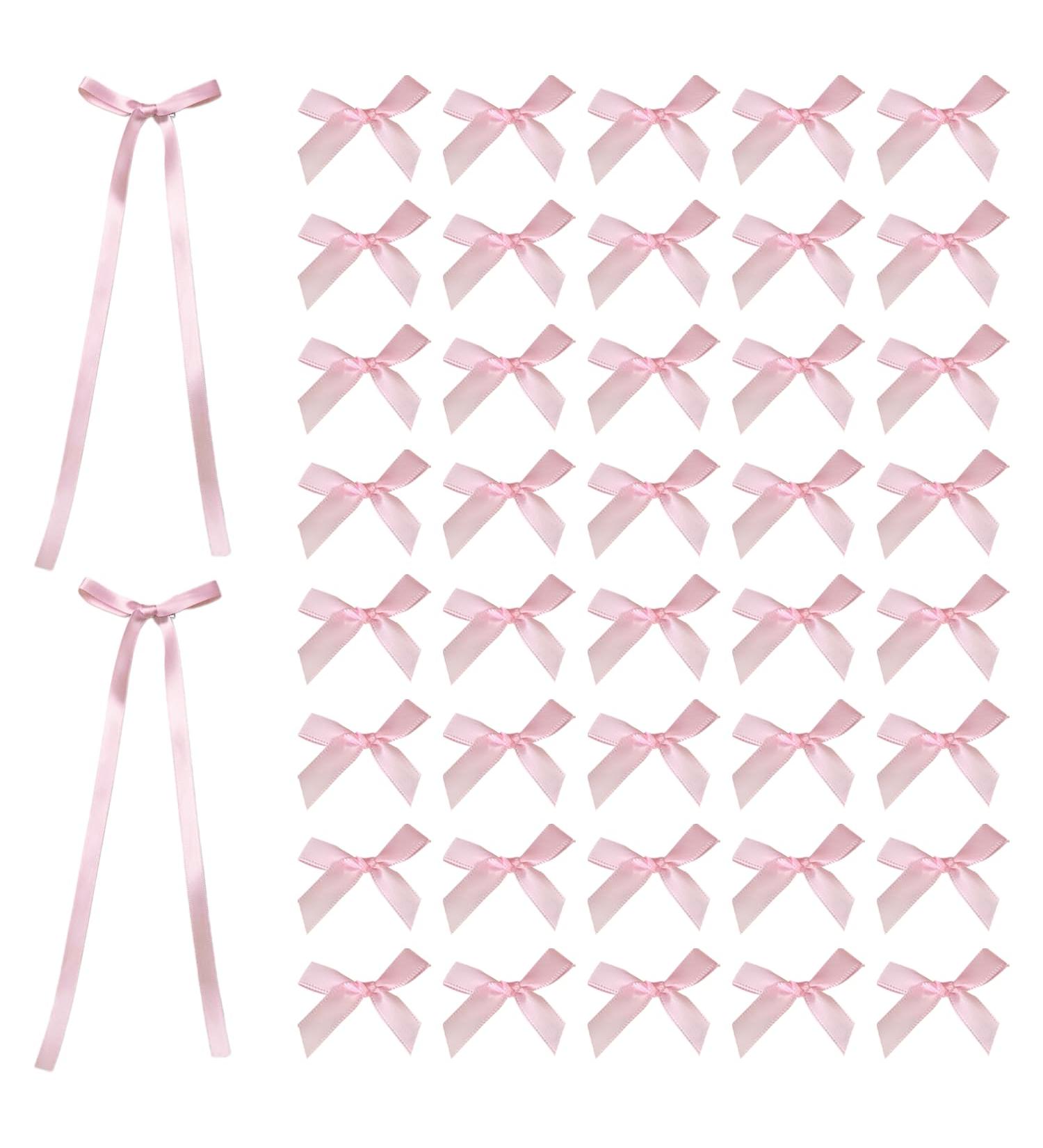 40 Pieces Of Bow Hairpins 2 Pieces Of Streamer Hairpins Small Hairpins Pink Bows Baby Hairpins Girl Hairpins - Buy Online on GoSupps.com