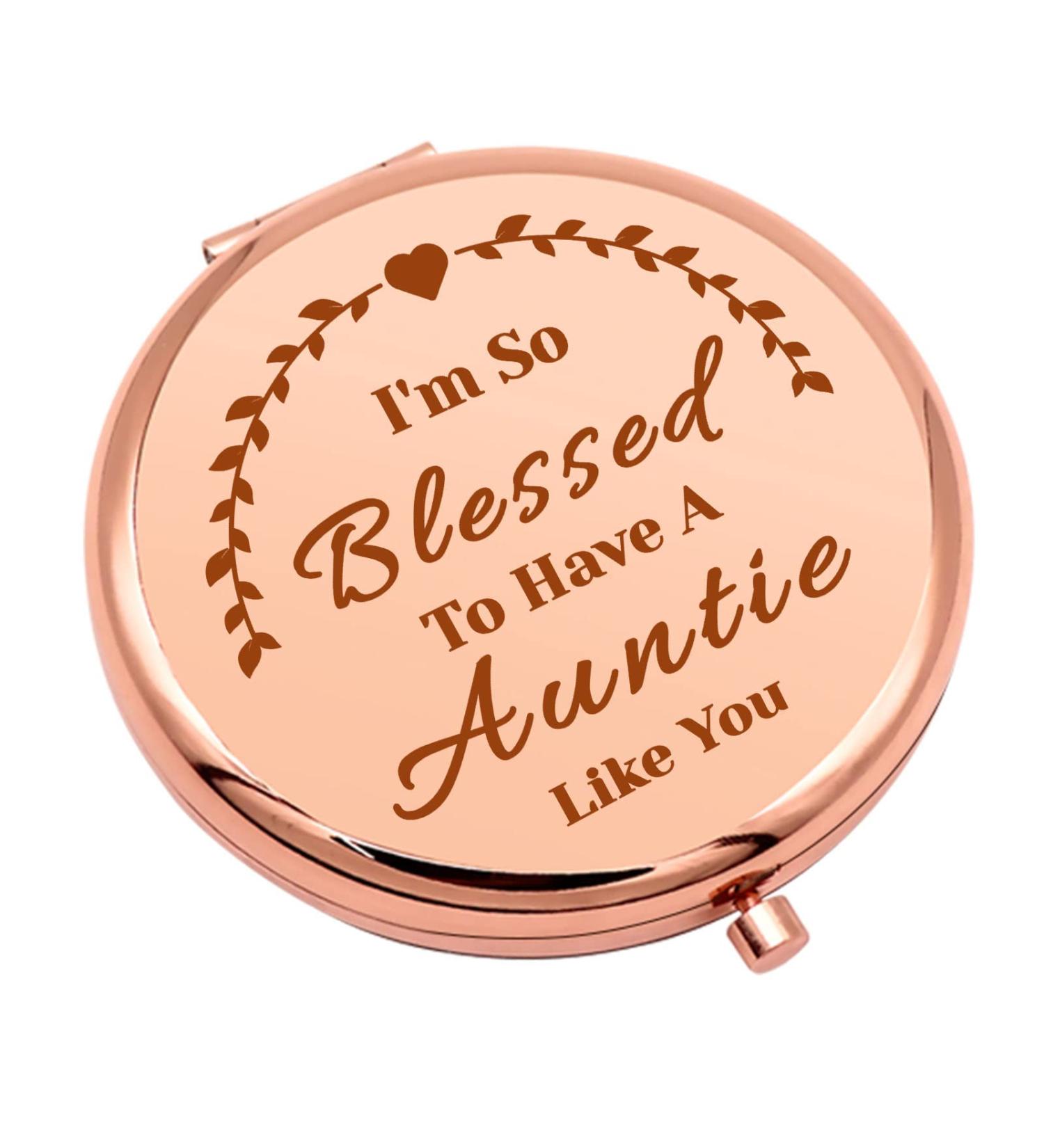 Compact Makeup Mirror for Aunt - Birthday & Christmas Gifts from Nephew and Niece - Buy Online on GoSupps.com